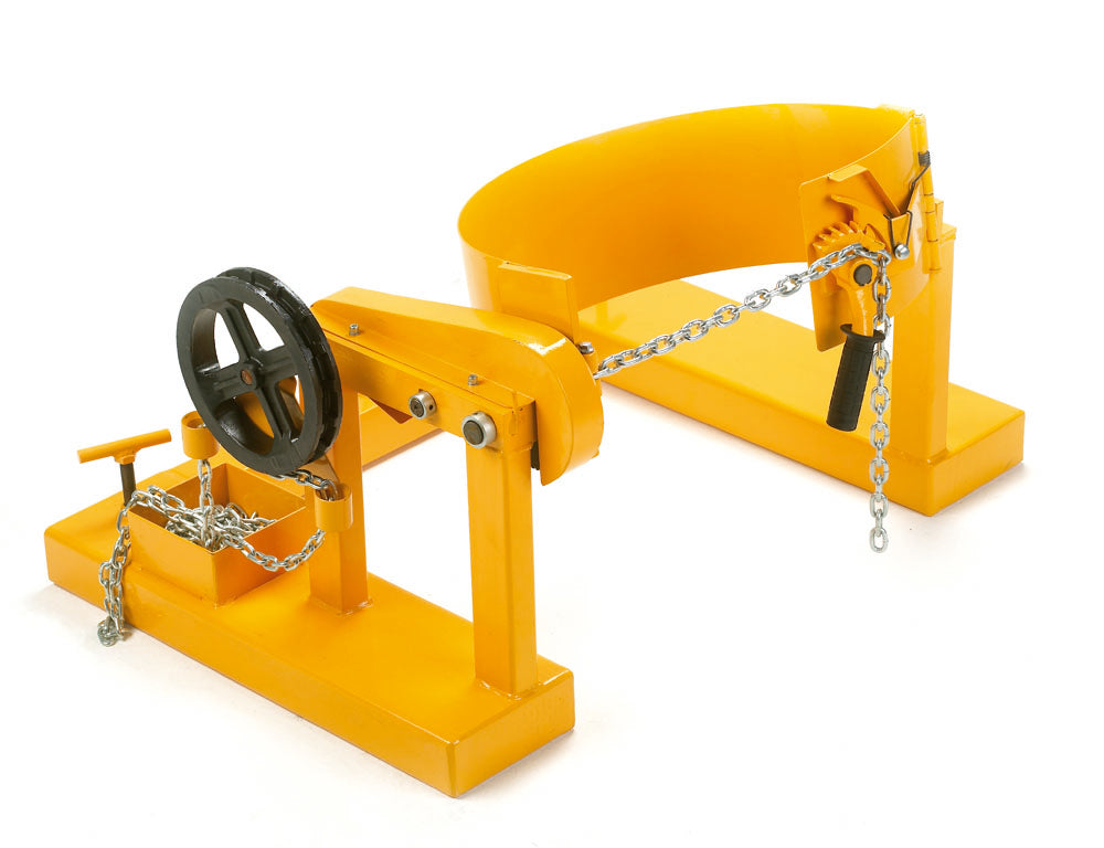 Heavy Duty Forklift Drum Tilter - 360° Rotating Drum Handling Attachment for Forklifts - Perfect for Warehouse, Construction, and Industrial Drum Moving