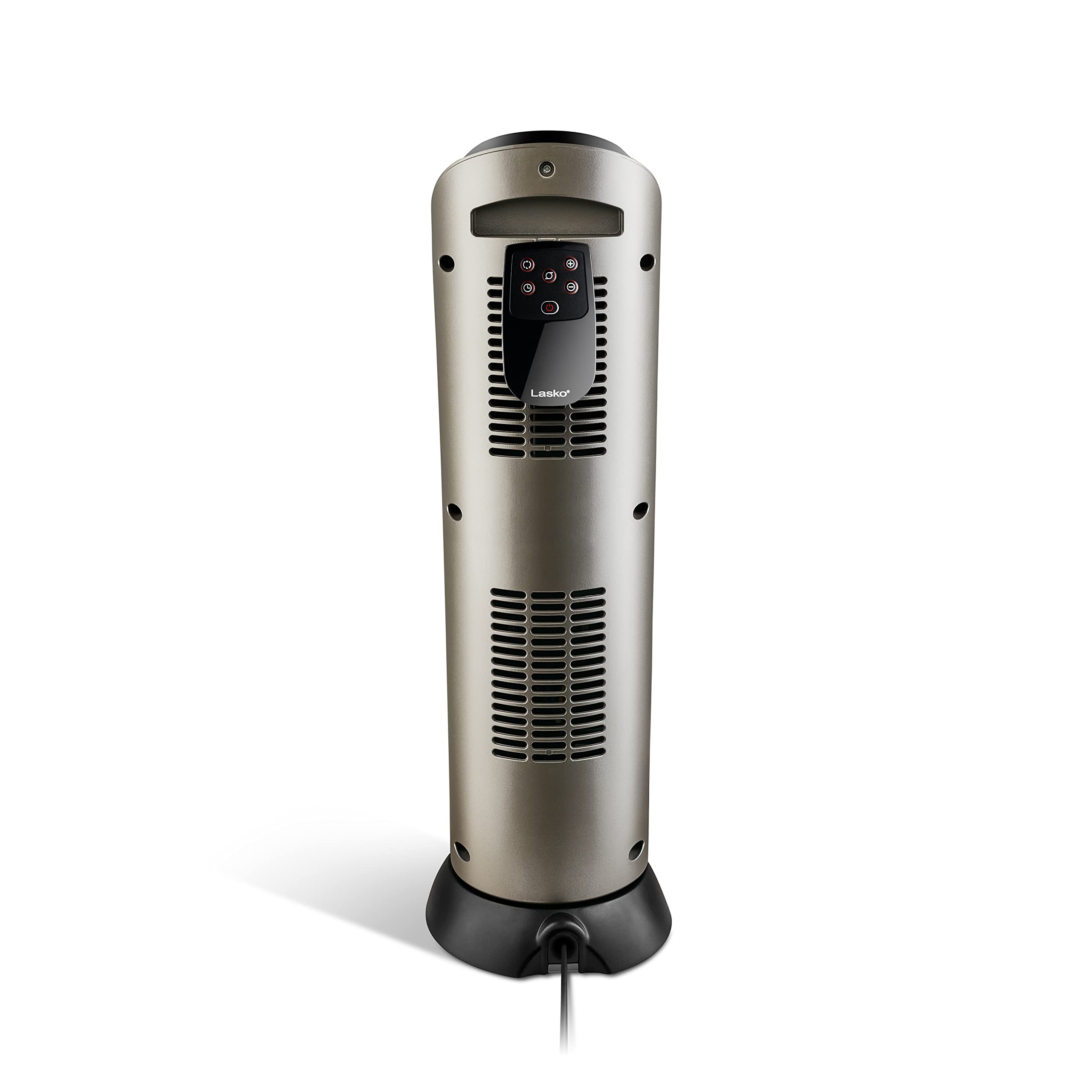 Lasko 1500W Oscillating Ceramic Tower Space Heater with Adjustable Thermostat, Timer & Remote Control - 22.5 Inch Grey/Black for Home, Office & Bedroom (Model 751320) - Perfect for Winter Heating & Energy Efficient Warmth