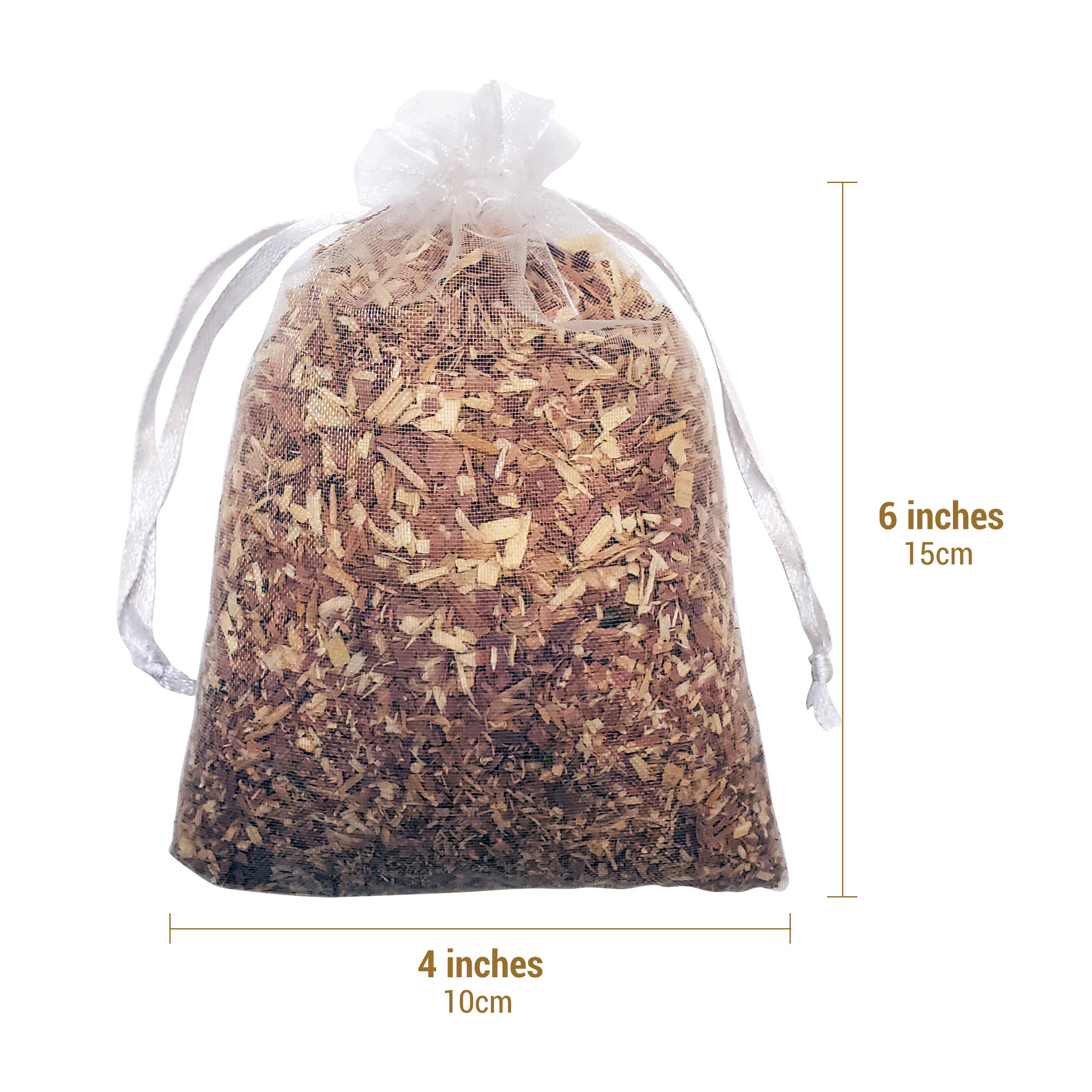20 XL Cedar Sachet Bags - Natural Deodorizer & Home Fragrance with Fresh Western Red Cedar Chips | Perfect for Shoes, Clothes, Storage, Closet & Drawers | USA Made | Ideal for Home, Office & Travel Use