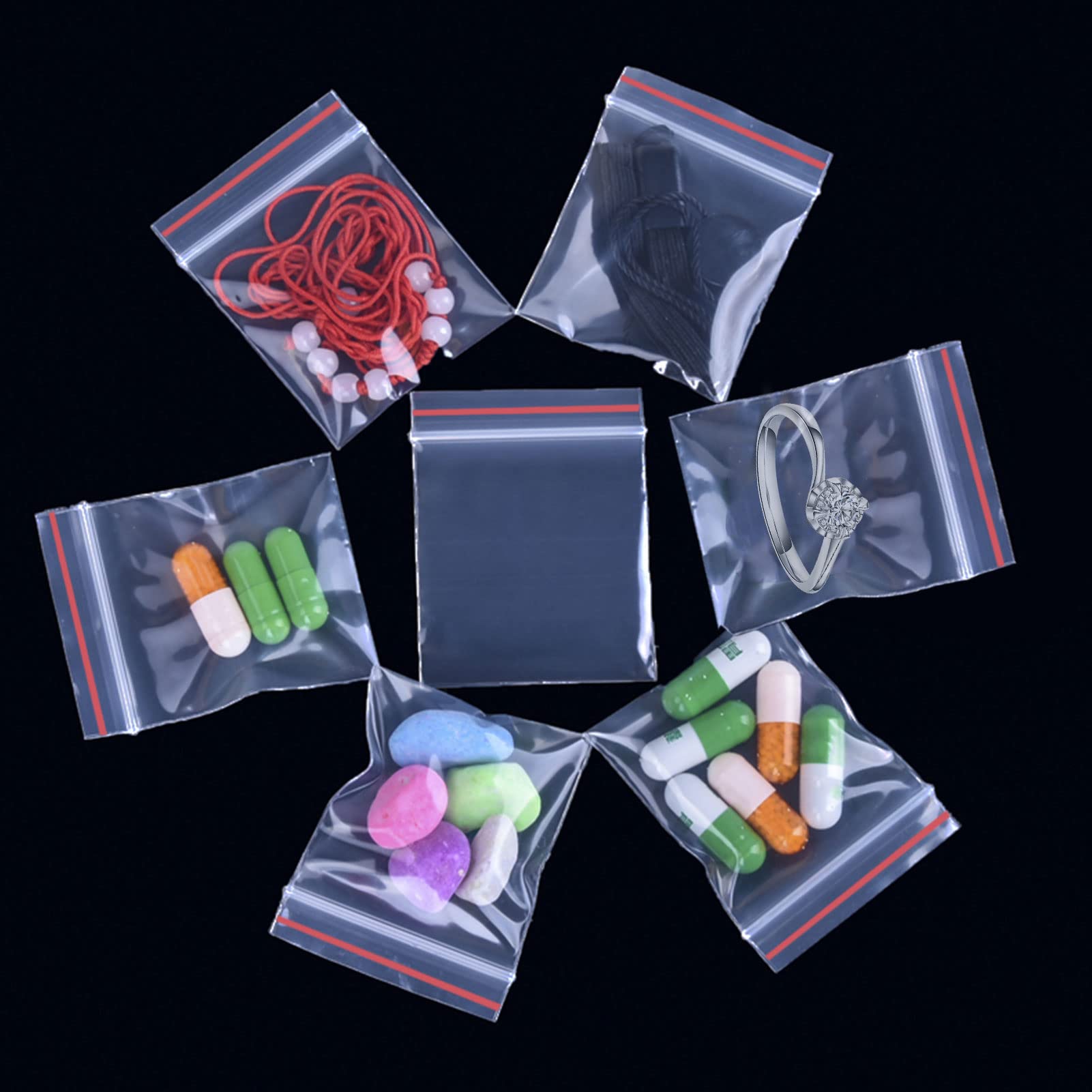 400Pcs 4x6cm Clear Resealable Plastic Bags | Small Ziplock Storage Pouches for Jewelry, Earrings, Beads & Sweets | Perfect for Organizing Crafts, Snacks & Small Items
