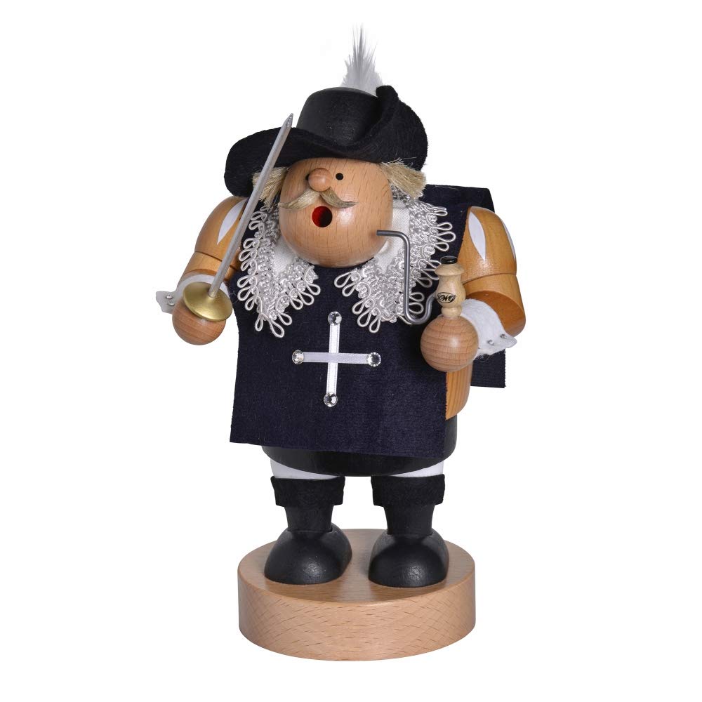 7 Inch Wood Incense Holder - Musketeer D'Artagnan Design for Aromatherapy & Home Decor | Perfect for Meditation, Yoga, and Relaxation Spaces