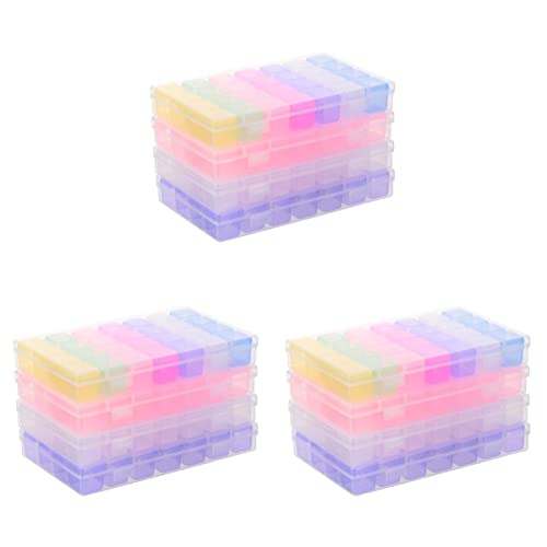 COHEALI 12-Piece Nail Art Organizer Case - Portable Manicure Tool Storage Box with Removable Dividers for Diamond Painting & Nail Supplies | Perfect for Salon Professionals & Home Use