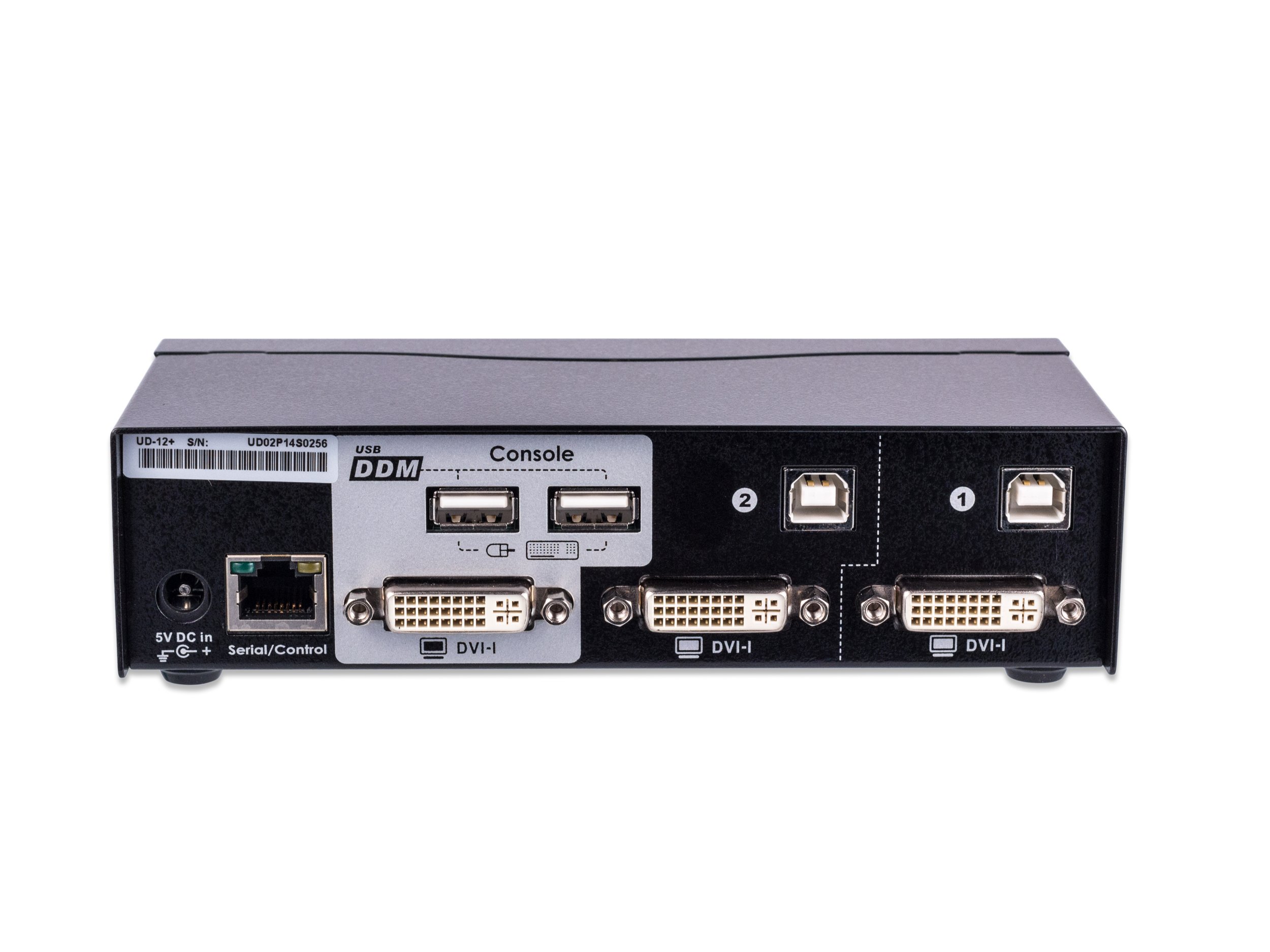 UD Series Single Monitor USB DVI KVM Switch with DDM & Multi-Hotkey - 2 Port KVM Switch for Dual PC Control (No Cable Included) - Perfect for Home Office, Gaming Setup and IT Workstations