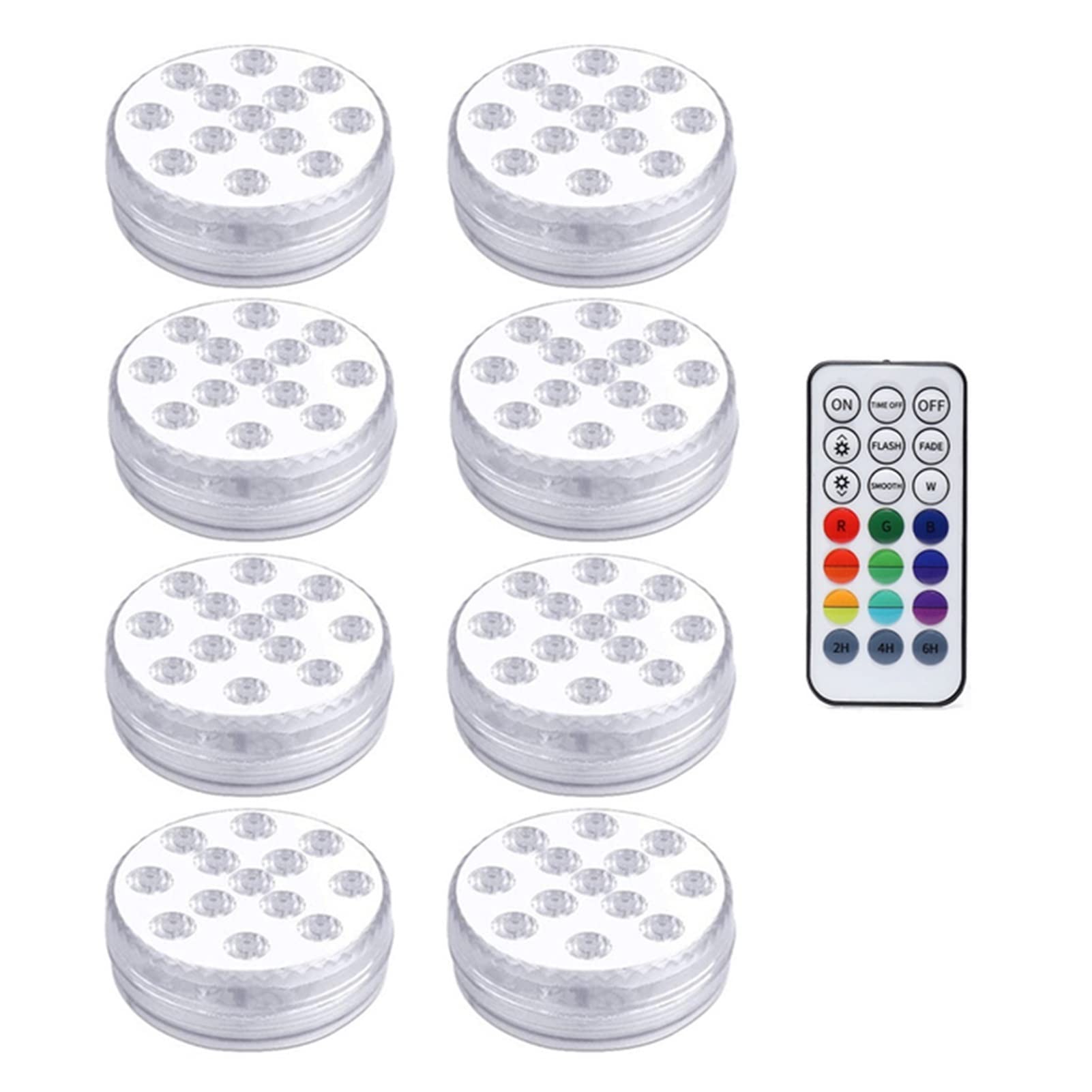 13 LED Magnetic Submersible Pool Light - USB Rechargeable Waterproof Underwater Light with Suction Cups for In-Ground Pools (8 Lights + 1 Controller) - Perfect for Night Swimming, Pool Parties & Backyard Decor