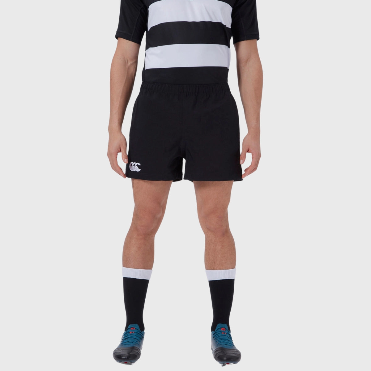 Canterbury Men's Rugby Shorts with Pockets - Breathable Athletic Shorts for Rugby Training & Casual Wear - Black