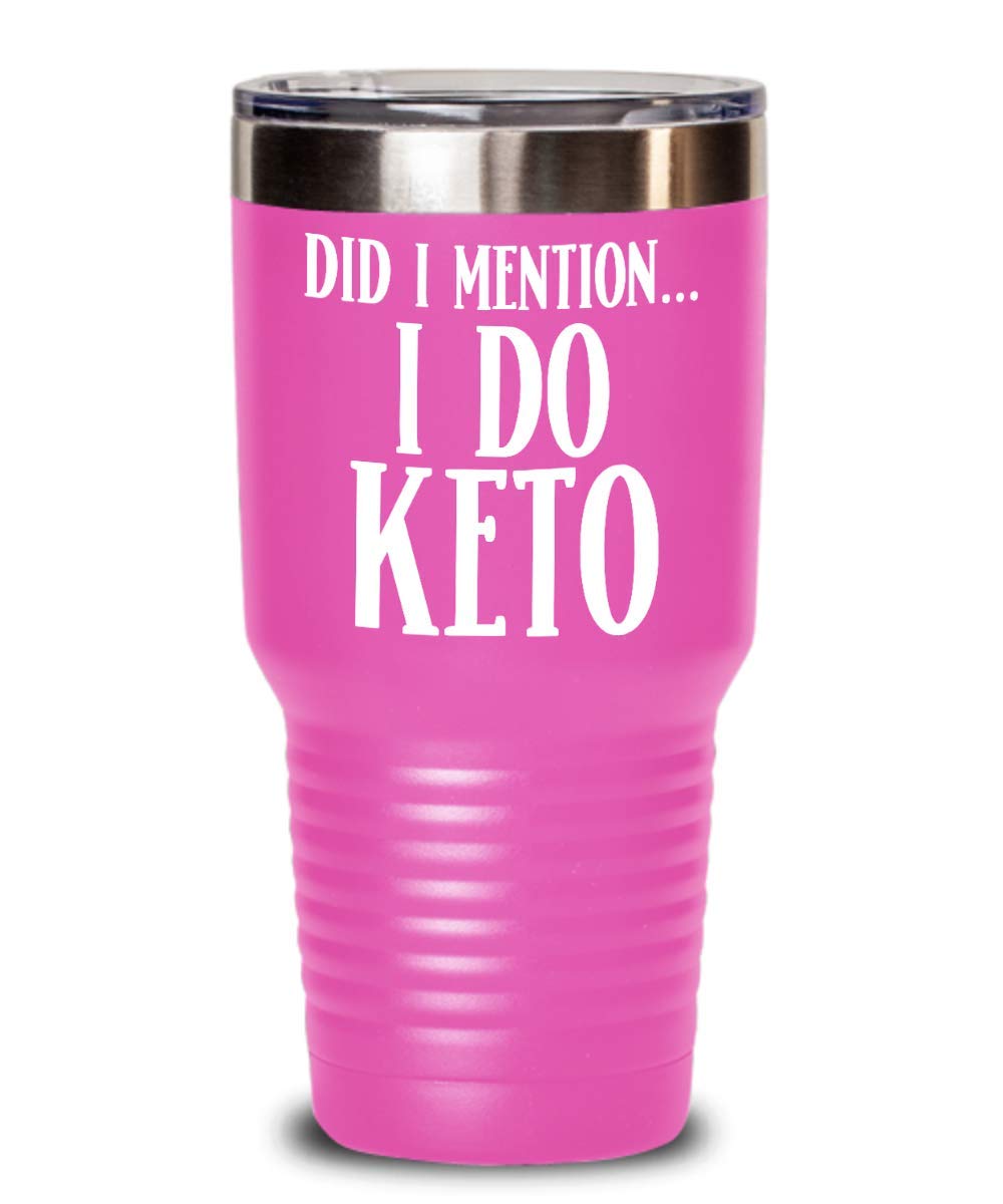 Keto Tumbler for Weight Loss - Insulated Coffee Mug with Sarcastic Quotes - Perfect Keto Diet Gift for Men & Women - Christmas Present for Friends - Ideal for Office, Gym & Home Use