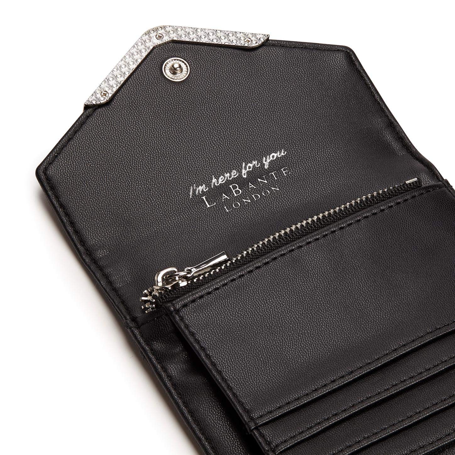 LaBante Diana Vegan Leather Wallets For Women - Small Black Zipper Wallet with RFID Protection | Perfect for Everyday Use, Travel & Minimalist Lifestyle