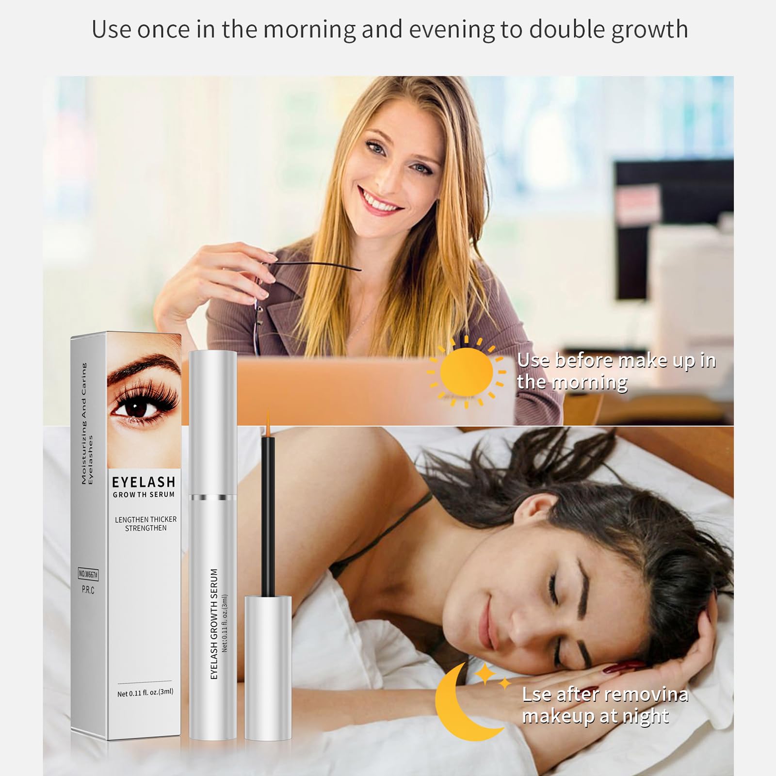 HOUSN Eyelash Growth Serum for Longer & Fuller Lashes - Natural & Professional Lash Enhancer Serum - Perfect for Daily Use, Special Occasions & Enhancing Natural Beauty