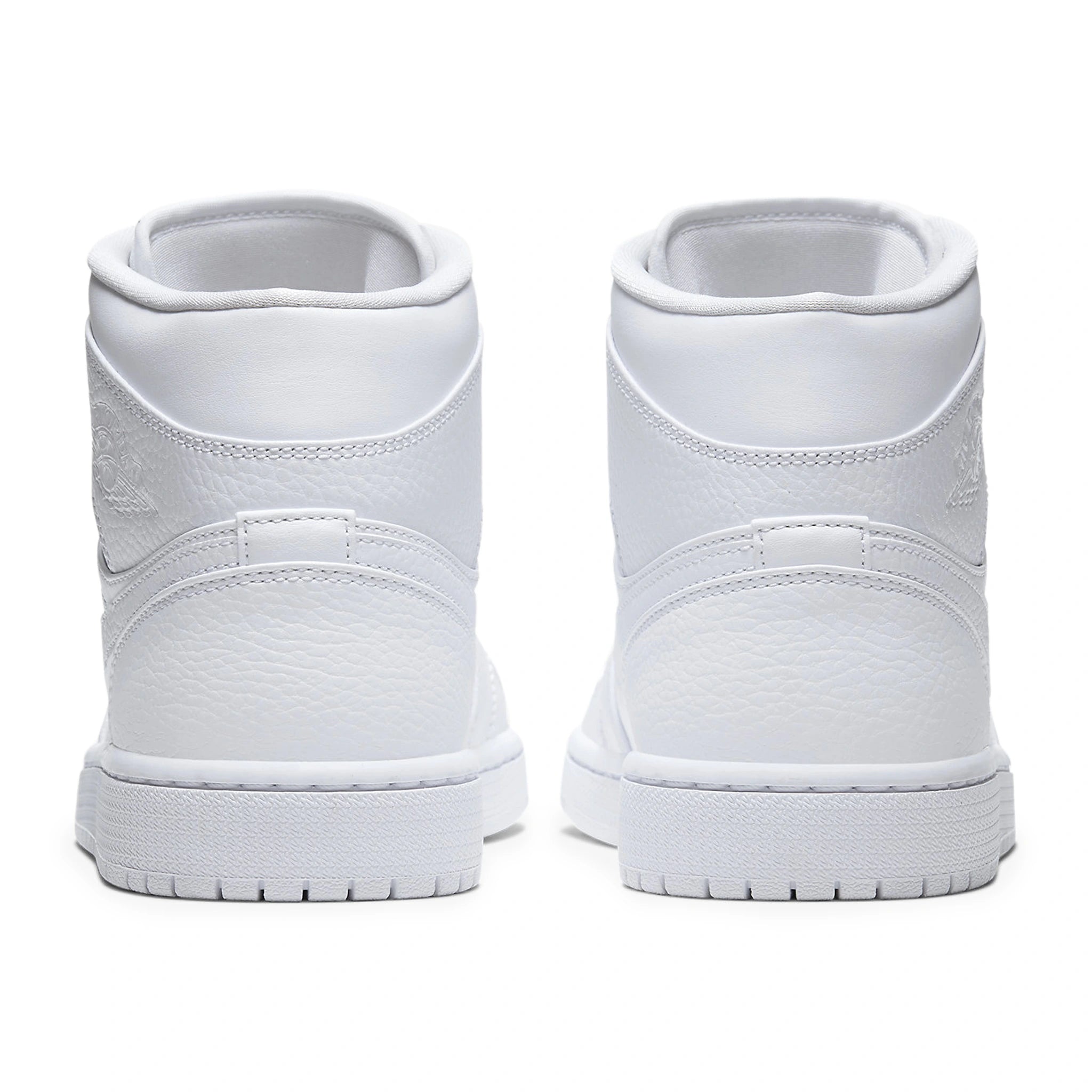 Air Jordan 1 Mid Triple White Sneakers - Men's Basketball Shoes for Casual Wear & Street Style | Perfect for Gym, Running, and Everyday Fashion