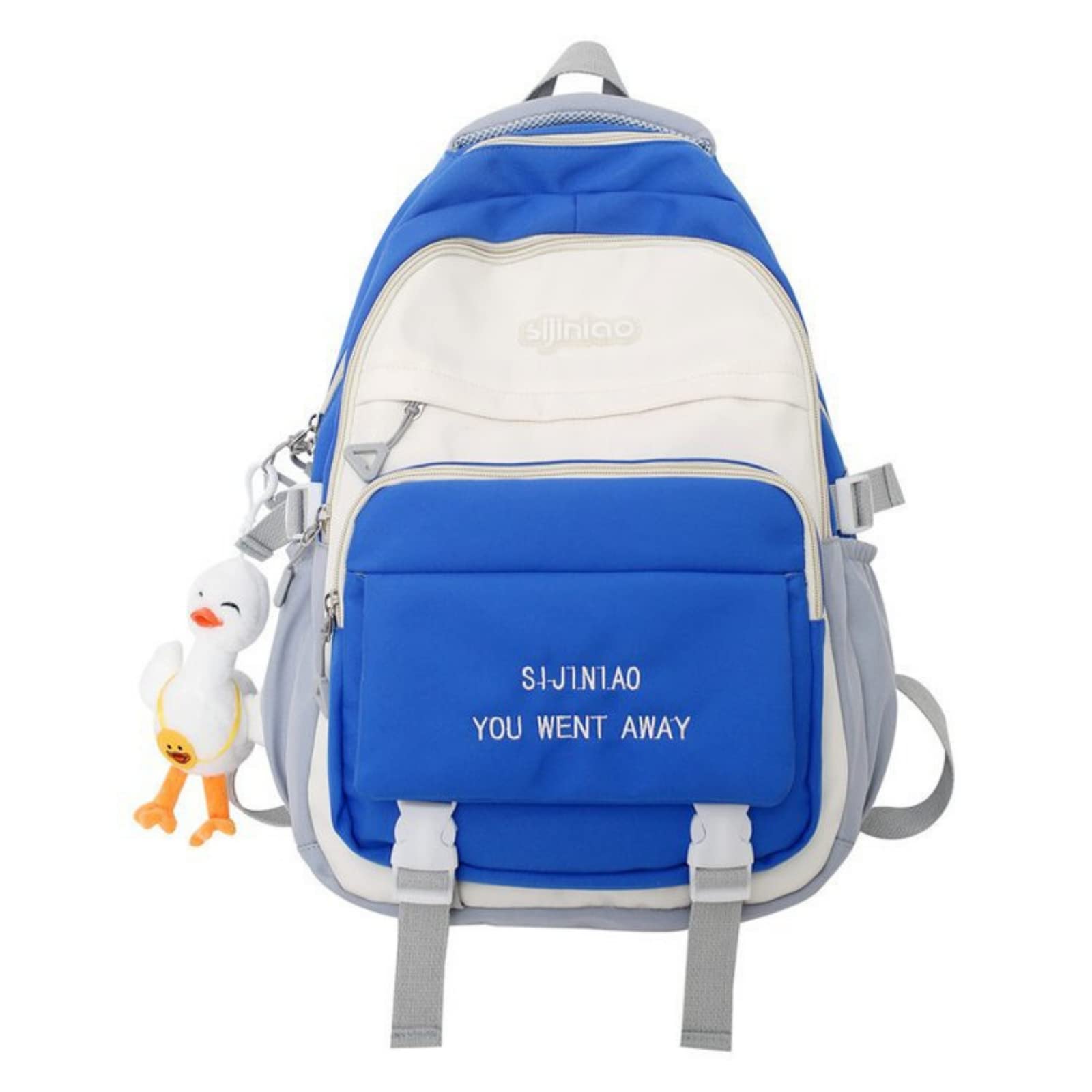 Stylish Cute School Backpack for Girls & Boys - Kawaii Bookbag with Laptop Compartment | Perfect for Middle School, College, Travel & Sports | Trendy Blue Daypack Gift for Teens & Students