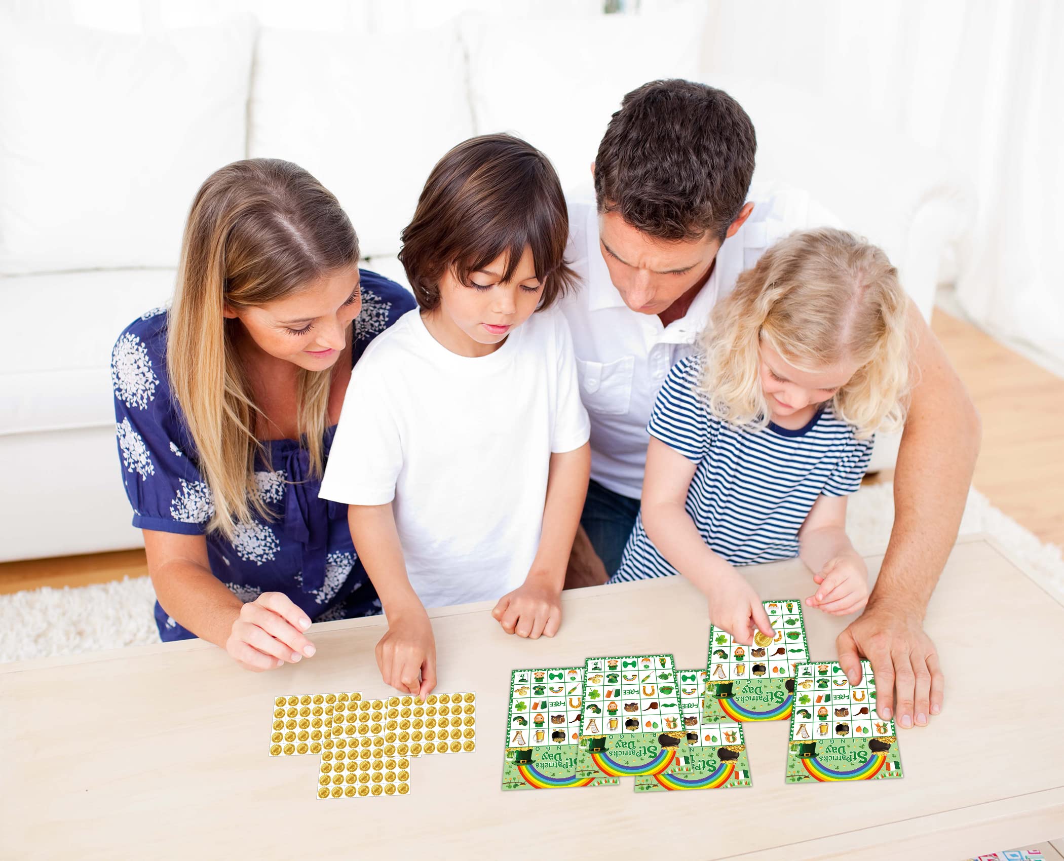St. Patrick's Day Bingo Game Set for 24 Players - Fun Classroom & Family Activity for Kids & Adults - Perfect for School Parties, Holiday Celebrations & Group Games