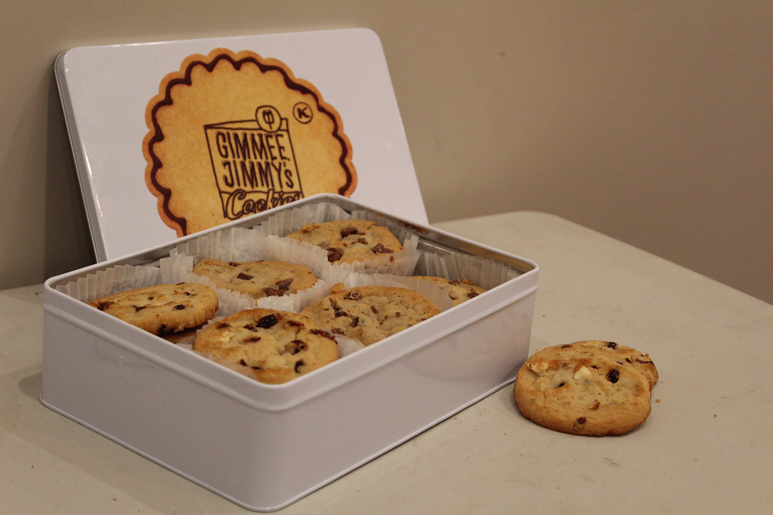 Fresh Baked Dairy S'mores Chocolate Chip Cookies with Marshmallows | Gimmee Jimmy's Cookies - 8 Pound Bulk Pack in Decorative Cookie Tin | Perfect for Parties, Gifts & Holiday Treats