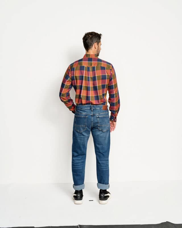 Orvis No-Work Work Shirt - Men's Long Sleeve Casual Button Down Shirt for Tall Men | Perfect for Outdoor Activities, Office Wear & Weekend Relaxation