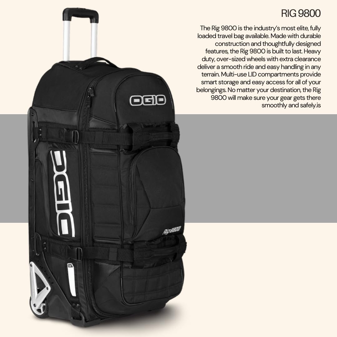 OGIO Rig 9800 Wheeled Suitcase - Durable Checked Luggage & Travel Gear Bag for Business Trips, Vacations & Adventure Travel
