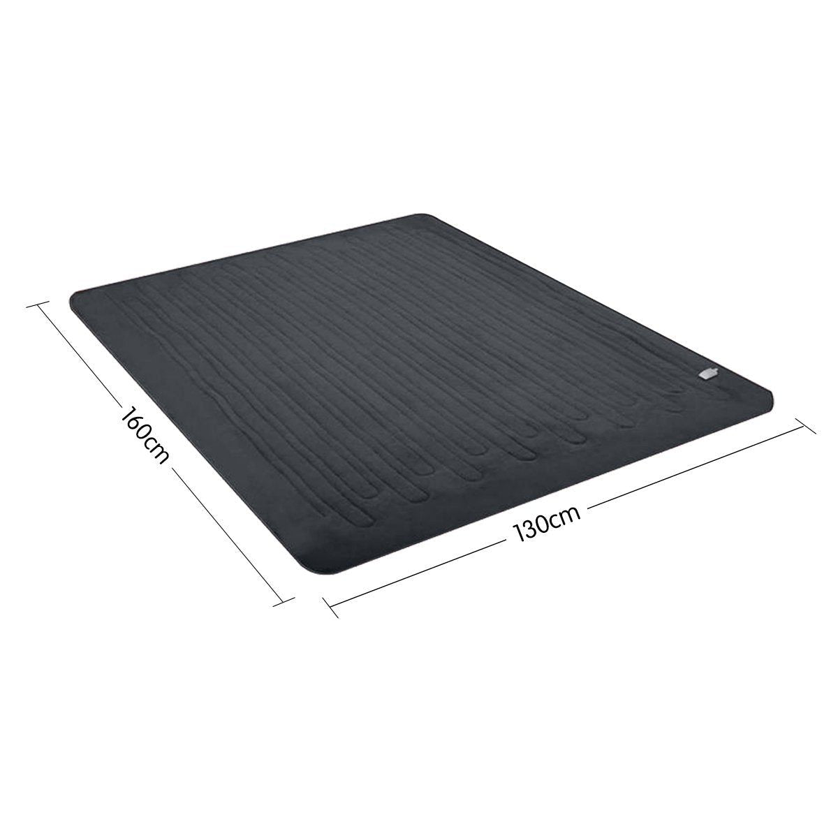 Laura Hill Heated Electric Blanket - Soft Fleece Warming Throw for Couch & Bed - Grey & Coral - Perfect for Winter Nights, Cozy Movie Time & Office Comfort