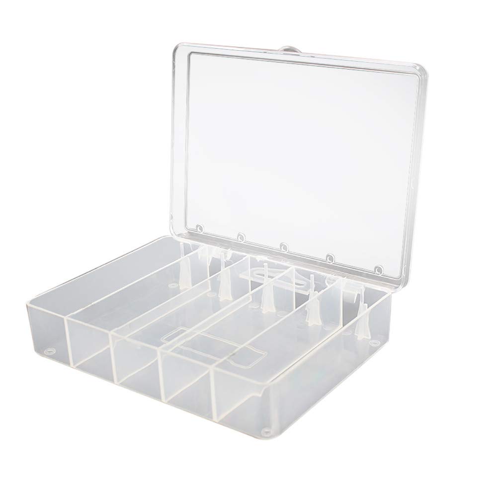 5-Compartment Plastic Fishing Tackle Box with Hooks - Valentine's Day Gift for Anglers - Perfect for Fishing Gear Storage & Outdoor Adventures