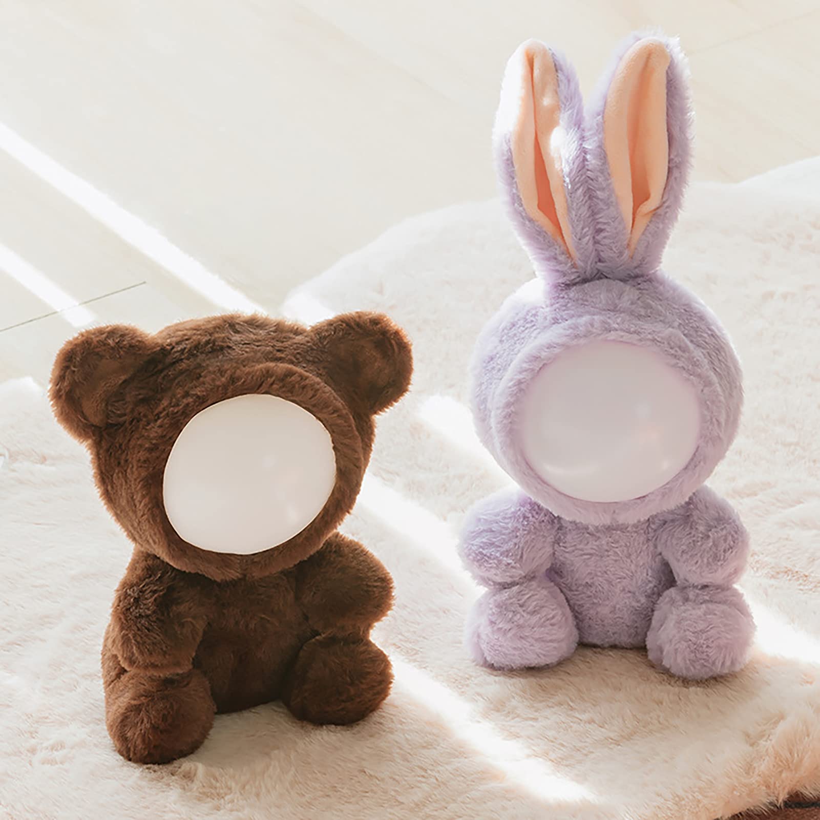 Soft Plush Bear Night Light - Eye Protection, Bluetooth Speaker, Bedside Table Lamp for Home, Bedroom, Office & Hallway Decor - Perfect for Kids' Rooms, Nursery & Relaxing Nighttime Use