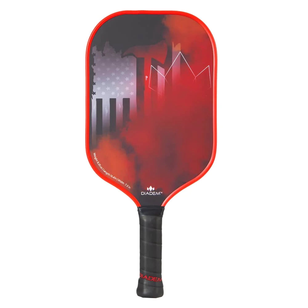 Diadem Warrior Edge Fire Pickleball Paddle - Premium Carbon Fiber Paddle for Competitive Play | Perfect for Tournaments & Outdoor Games