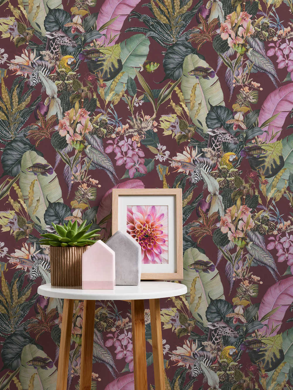 Dream Flowery Tropical Animals Print Fabric - Perfect for DIY Crafts, Home Decor & Fashion Accessories