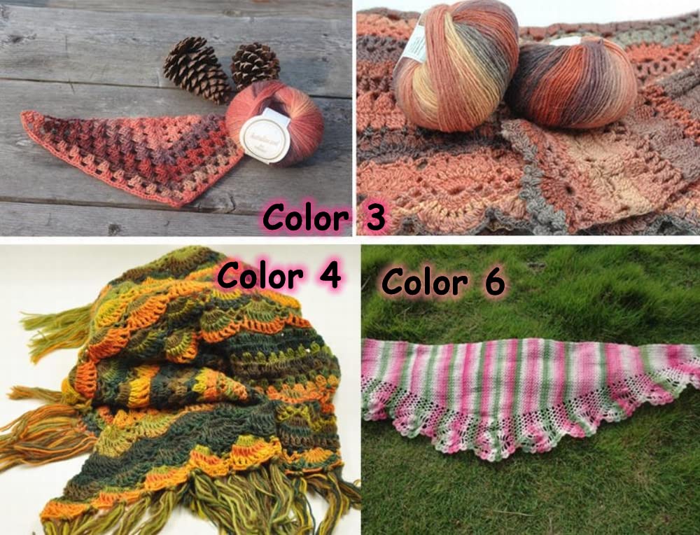 Premium Handpainted Soft Wool Knitting Yarn - Luxury Crochet Thread for DIY Scarves, Sweaters & Crafts (Color 03) - Perfect for Winter Projects, Gift Making & Cozy Home Creations