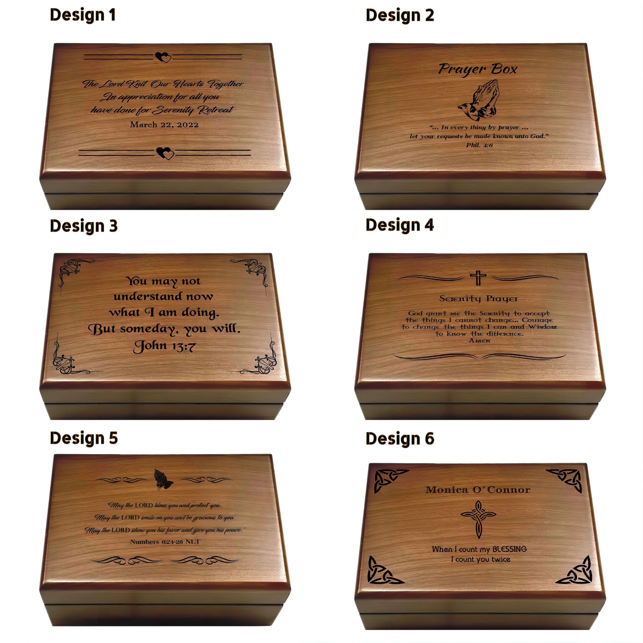 Personalized Religious Scripture Prayer Gift Box - Custom Engraved Wooden Bible Verse Keepsake - Christian Home Decor for Prayer & Meditation - Perfect for Baptism, Wedding & Spiritual Gifts