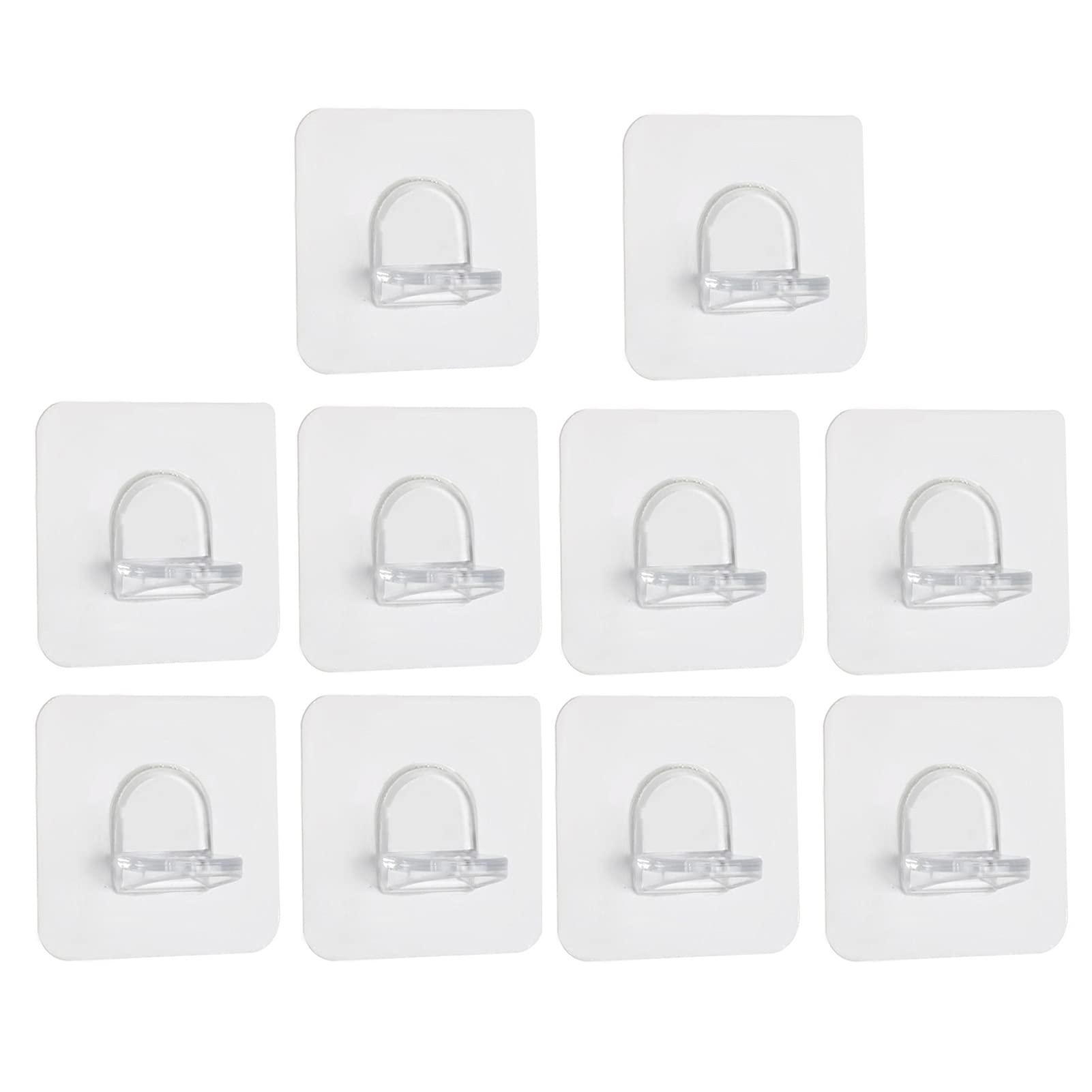 10Pcs Shelf Support Adhesive Pegs - Heavy Duty Closet Cabinet Shelf Support Clips for Home Organization (White) | Perfect for Kitchen, Bathroom & Closet Storage Solutions