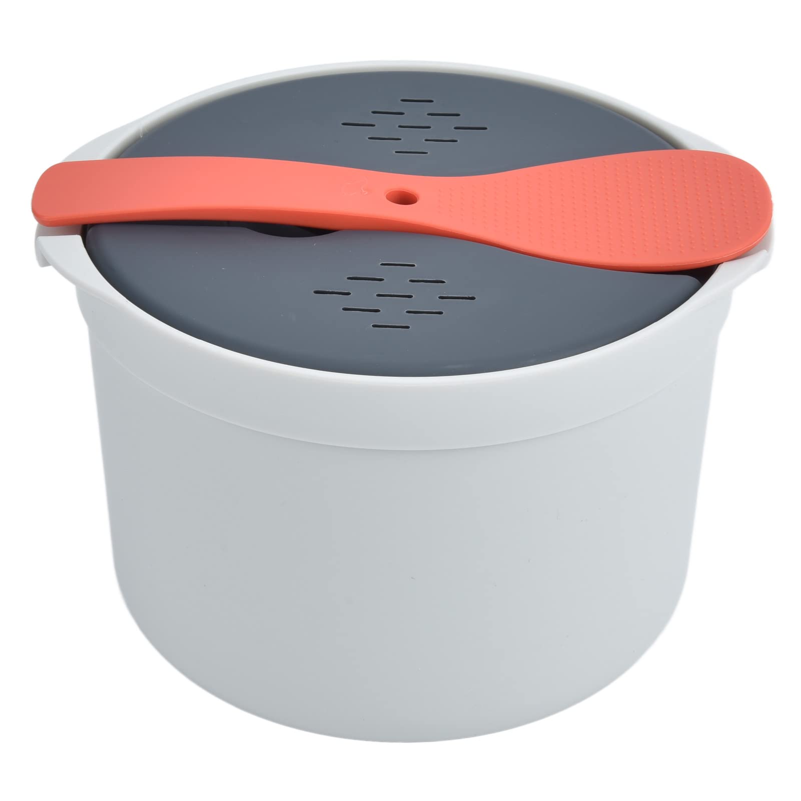 Microwave Rice Cooker - Odorless, Durable & Easy-to-Use Rice Maker with Good Sealing for Kitchen | Perfect for Dorm, Office & Quick Meals (Orange)