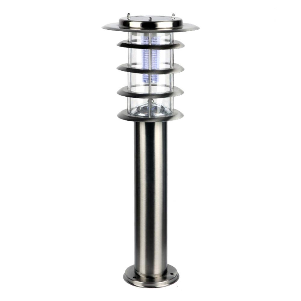 Vintage Solar LED Lawn Light - Waterproof IP54 Stainless Steel Outdoor Landscape Garden Street Lamp for Courtyard, Villa, Aisle & Pathway Decor | Solar-Powered Pillar Column Post Lantern for Eco-Friendly Garden Lighting at Night