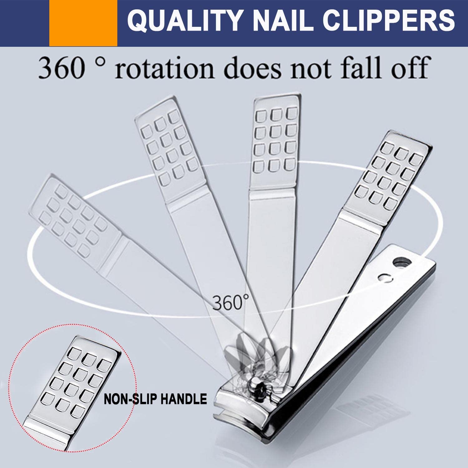 Premium Stainless Steel Nail Clippers Set - Heavy Duty Fingernail & Toenail Clippers for Men & Women - Perfect for Home, Travel, and Salon Use