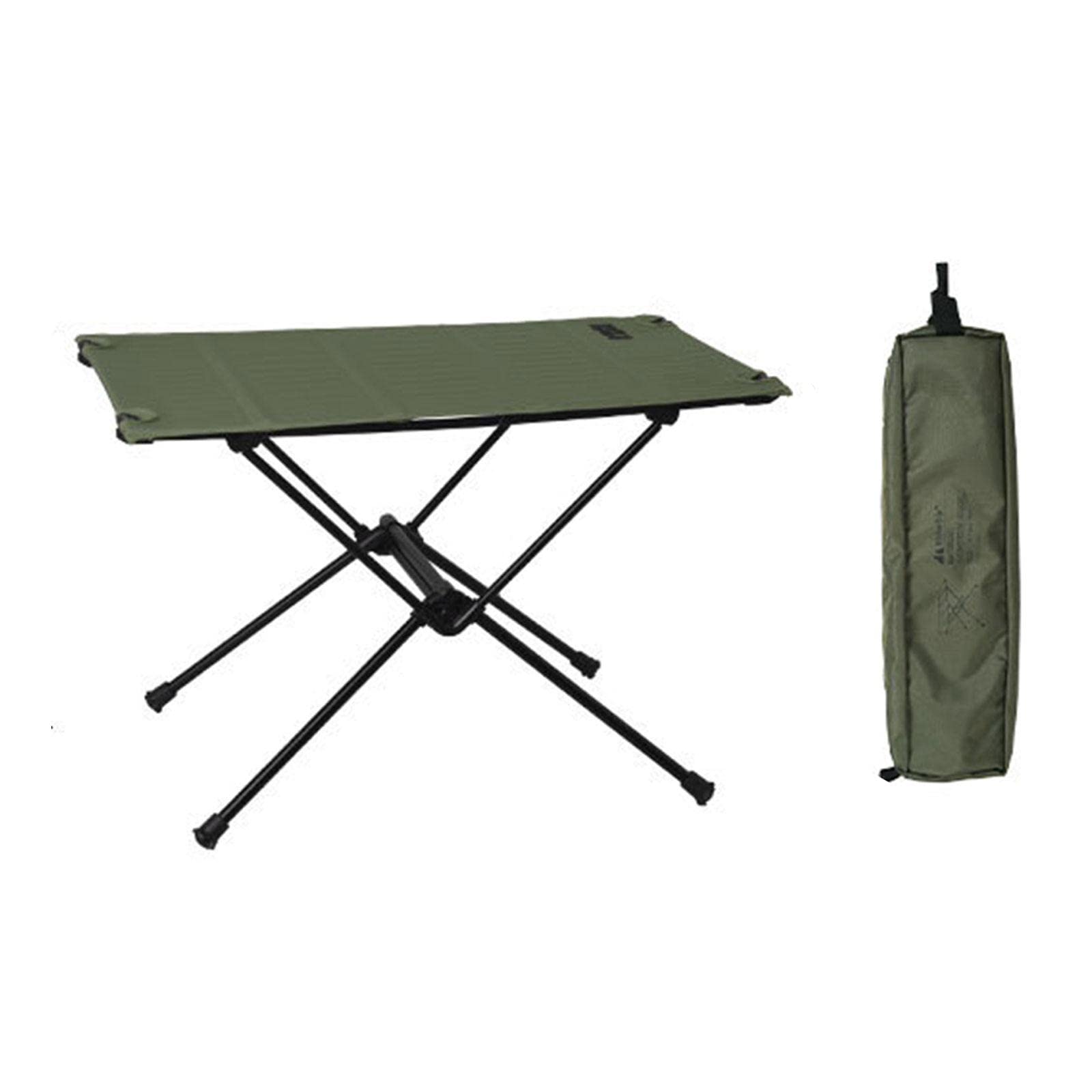 SHOUD Portable Folding Camping Table with Storage - Compact Collapsible Picnic Table for Outdoor, Travel, BBQ, Fishing & Beach - Lightweight Canvas Design for Easy Transport & Setup