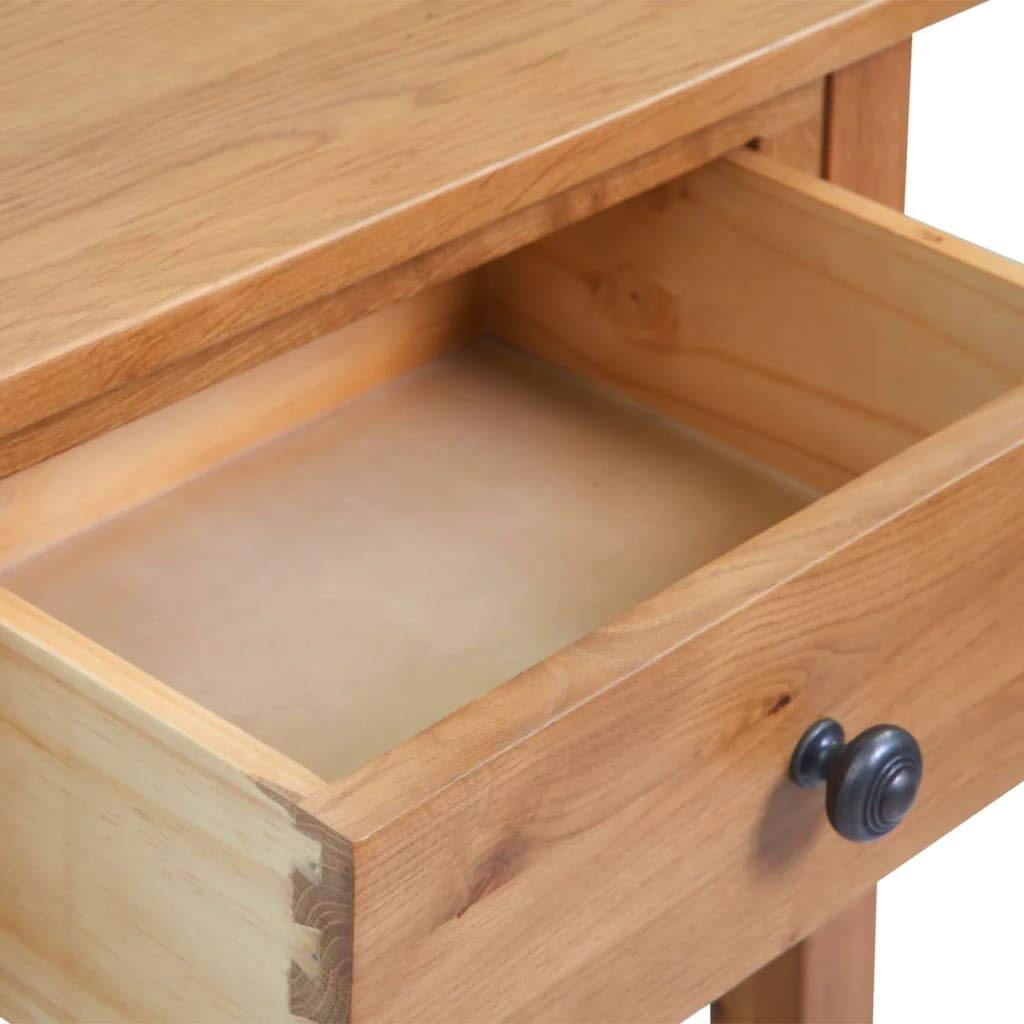 Solid Oak Wood Console Table 19.7