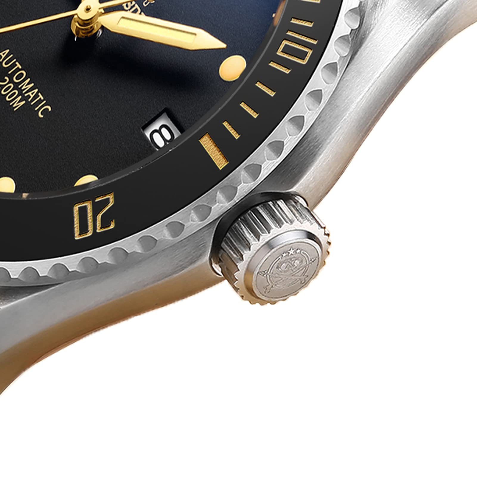ADDIESDIVE Automatic Diving Watch for Men - 200M Water Resistant, Matte Black Dial with Luminous Markers, NH35A Movement, Scratch-Resistant Sapphire Crystal - Perfect for Scuba Diving, Snorkeling & Water Sports