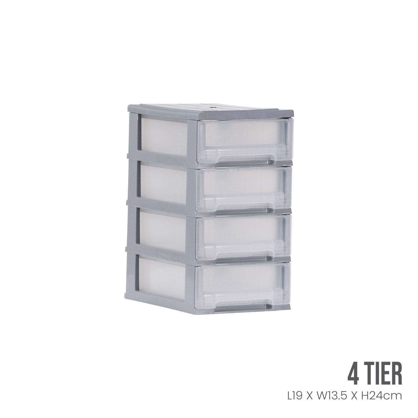 4 Tier Mini Drawer Organizer - Compact Storage Solution for Home, Office & Craft Supplies (2024) - Perfect for Desks, Closets & Workspaces
