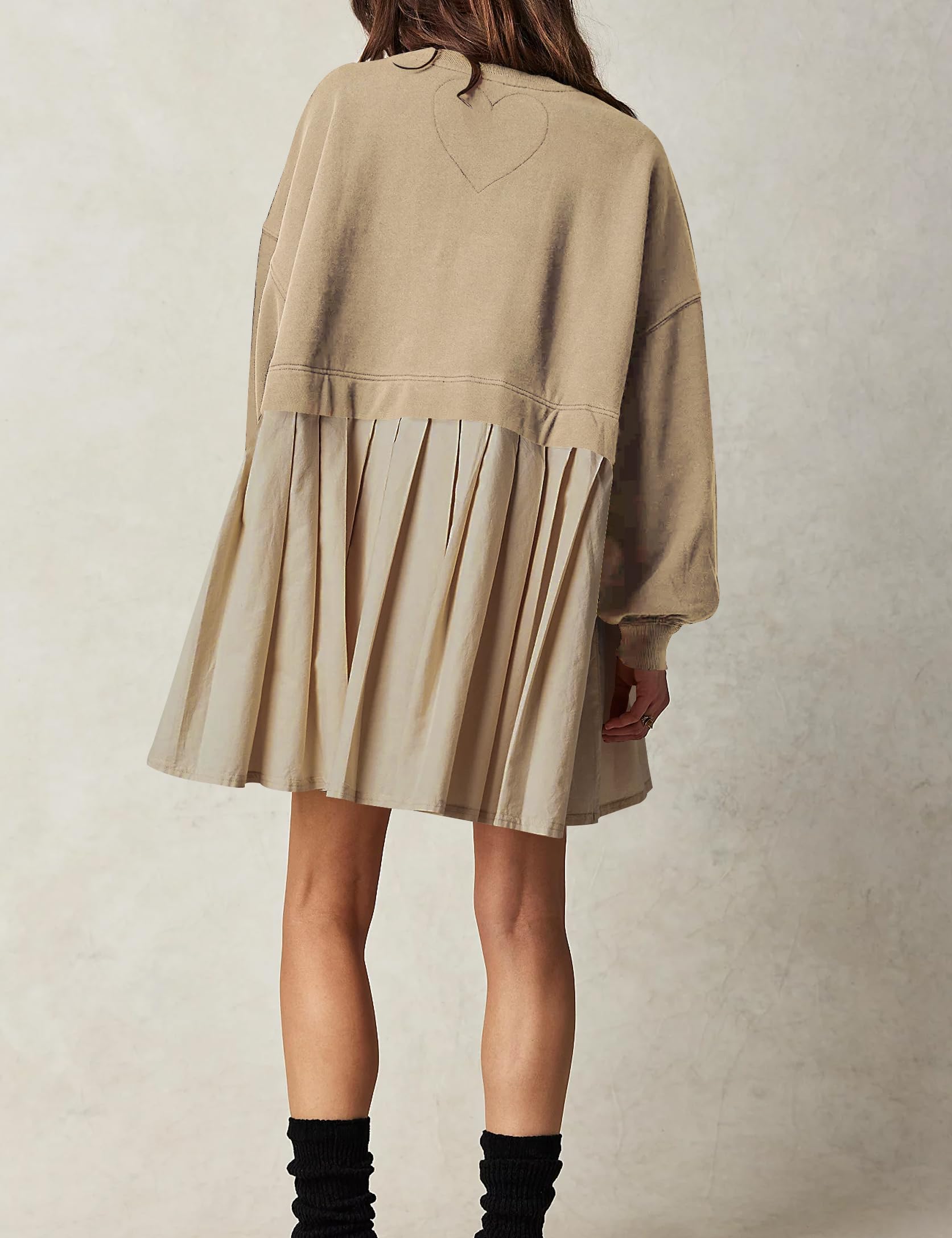 Ugerlov Women's Oversized Sweatshirt Dress - Long Sleeve Crewneck Pullover Top | Relaxed Fit Mini Dress for Casual Wear, Loungewear & Street Style