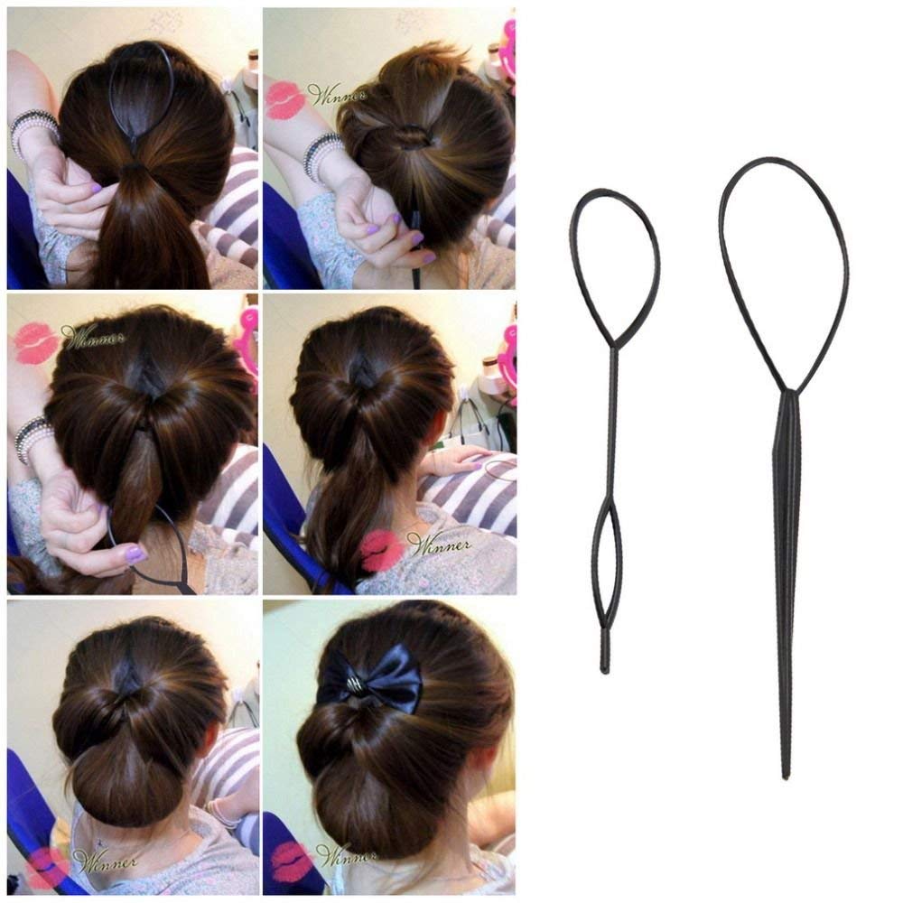 Ritzprime Hair Styling Tool - Hair Curler Clip, Braid Maker, Topsy Tail & Ponytail Styling Accessory for Women (Black) | Perfect for DIY Hairstyles, Salons & Everyday Use