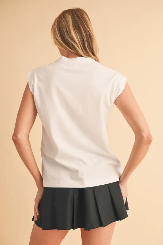 Aemi+Co Women's Solid Color Round Neck Tank Top - Essential Basic Staple for Casual Wear, Layering & Summer Outfits