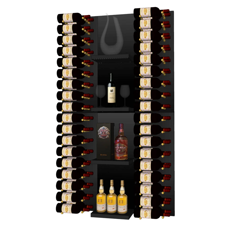 Blue Grouse THE WINE BAR VINdustry Wine Wall - Premium Wine Storage & Display Rack for Home Bars, Restaurants, and Wine Cellars