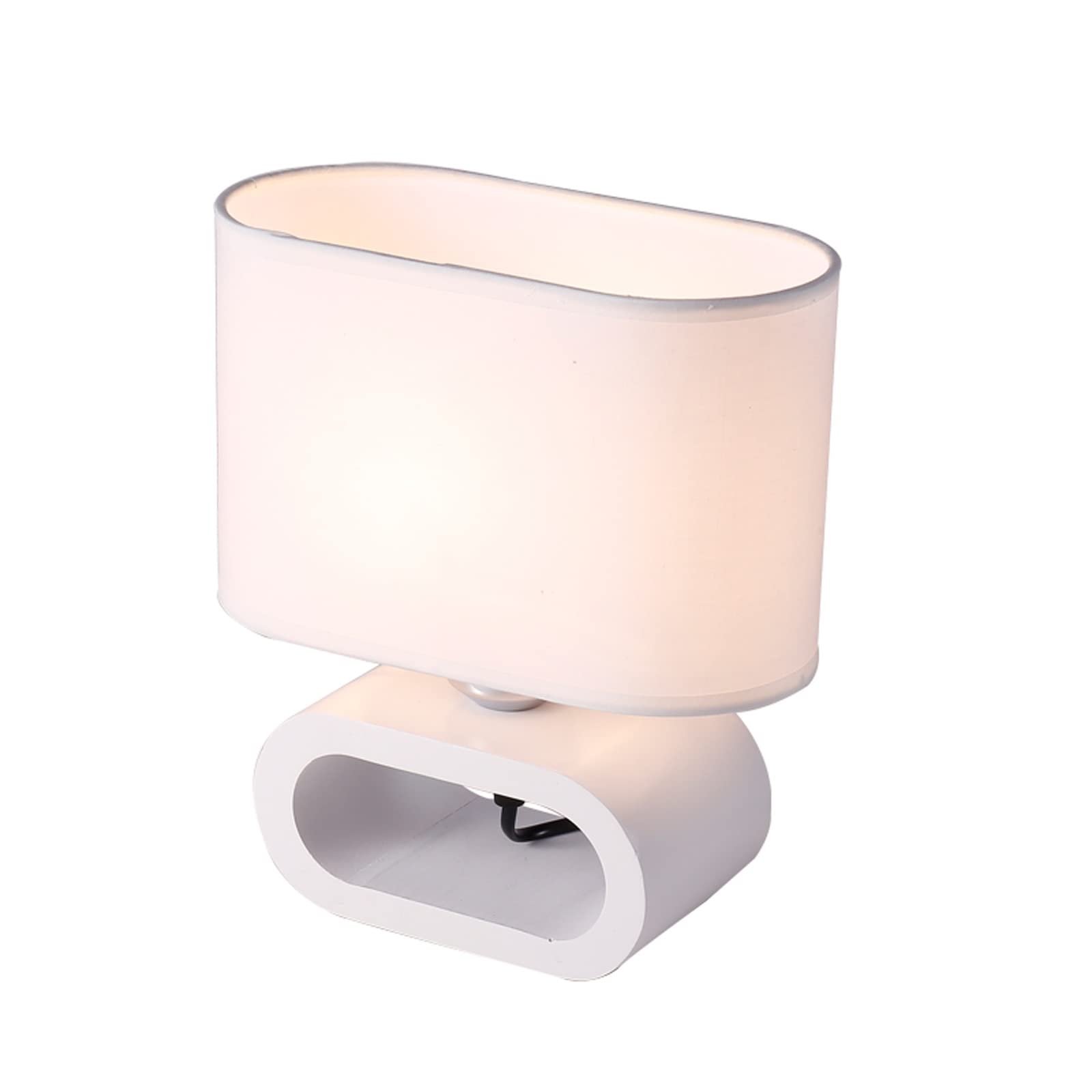 UNNS Retro Wooden Bedside Table Lamp with Fabric Lampshade - 10