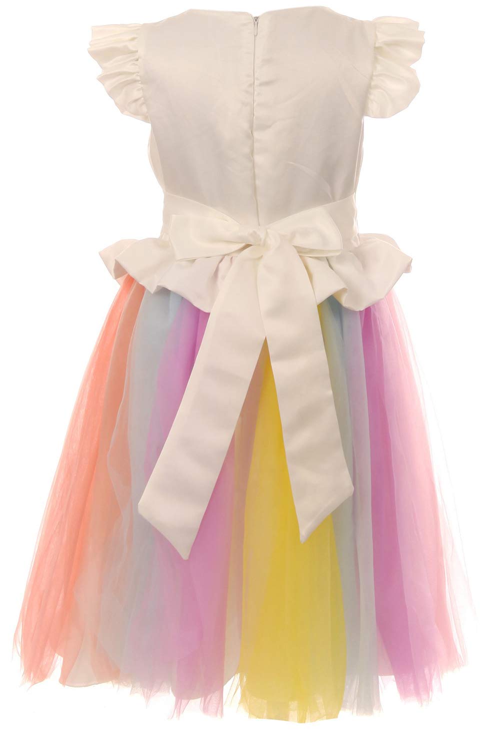 BluNight Collection Girls' Short Sleeve Floral Party Dress - Easter, Birthday & Flower Girl Occasions | Perfect for Spring Celebrations & Special Events