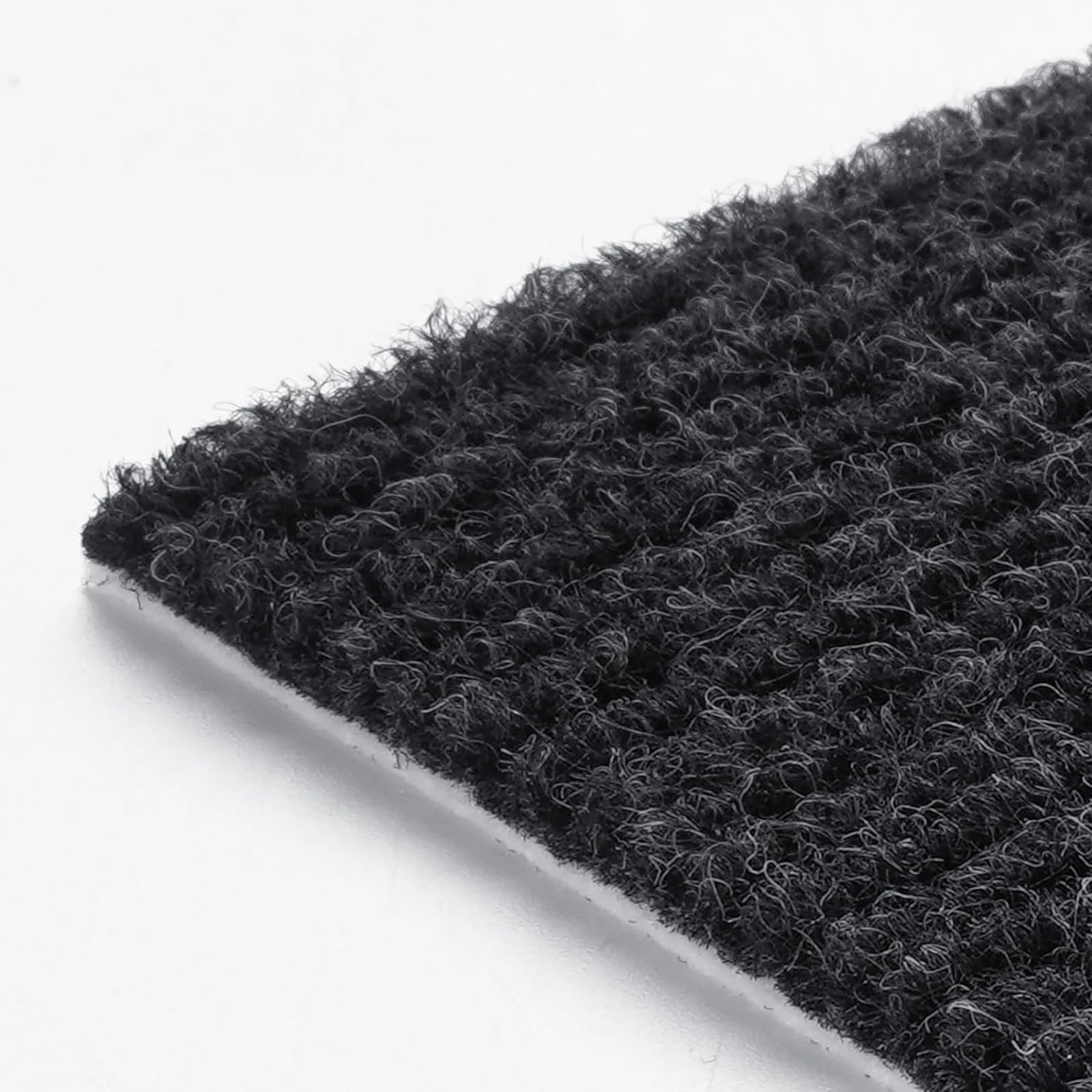 Non-Slip 12x12 Inch Soft Padded Carpet Tiles with Attached Padding - 15-Piece Washable Floor Tiles for Bedroom, Kitchen, Garage | Commercial-Grade Black Carpet Squares for Home & Office Flooring