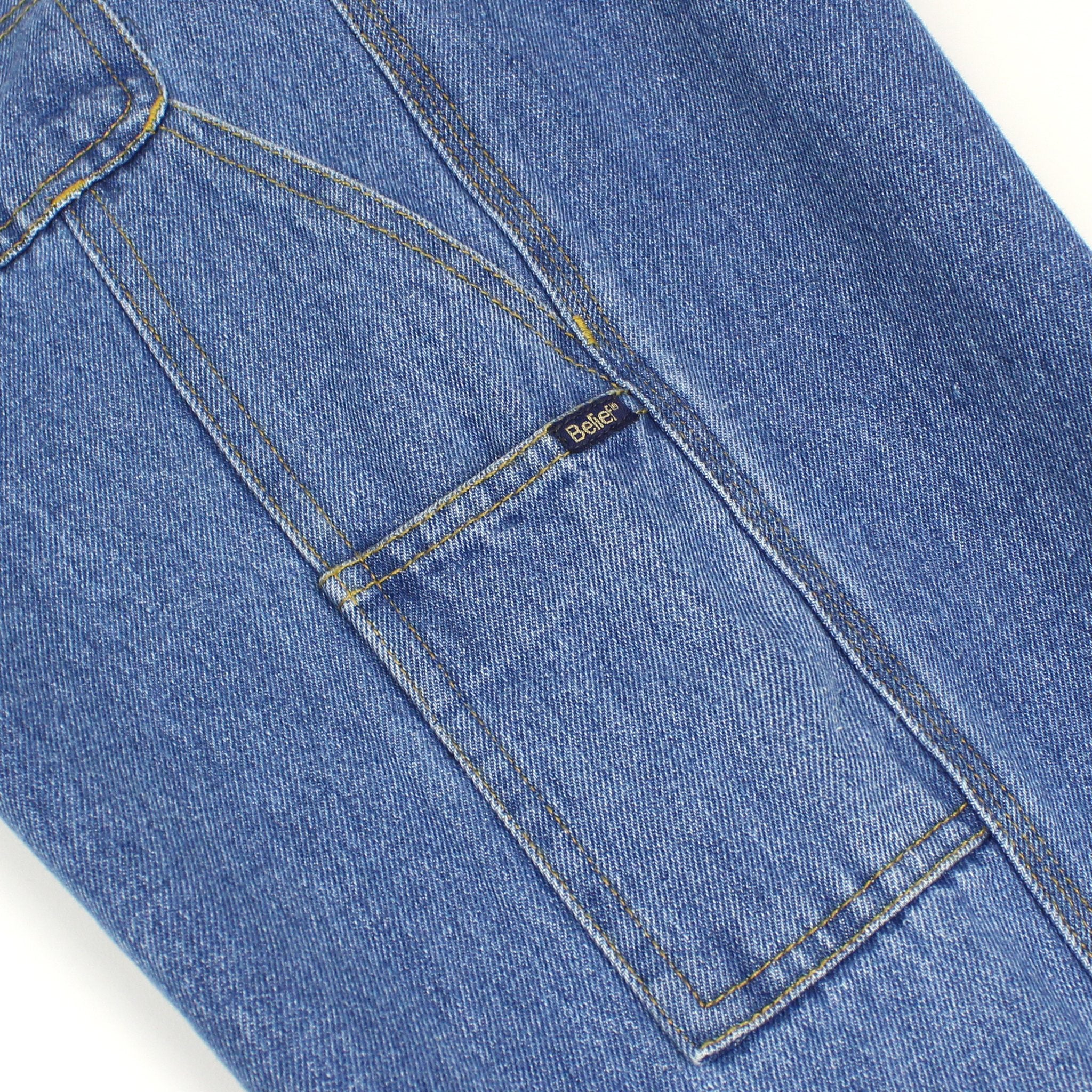 Belief NYC Denim Carpenter Pants - Medium Blue Wash | Durable Workwear for Men & Women | Perfect for Construction, DIY Projects & Casual Wear