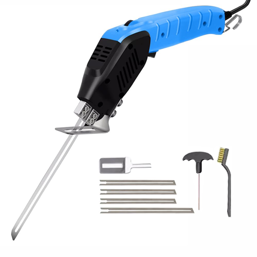 Electric Foam Cutter - Air Cooled Hot Knife with 4 Blades for Cutting EPP, EPS, XPS, EVA, EPE, PU, KT Board & Sponge | Perfect for DIY Crafts, Model Building & Packaging Projects