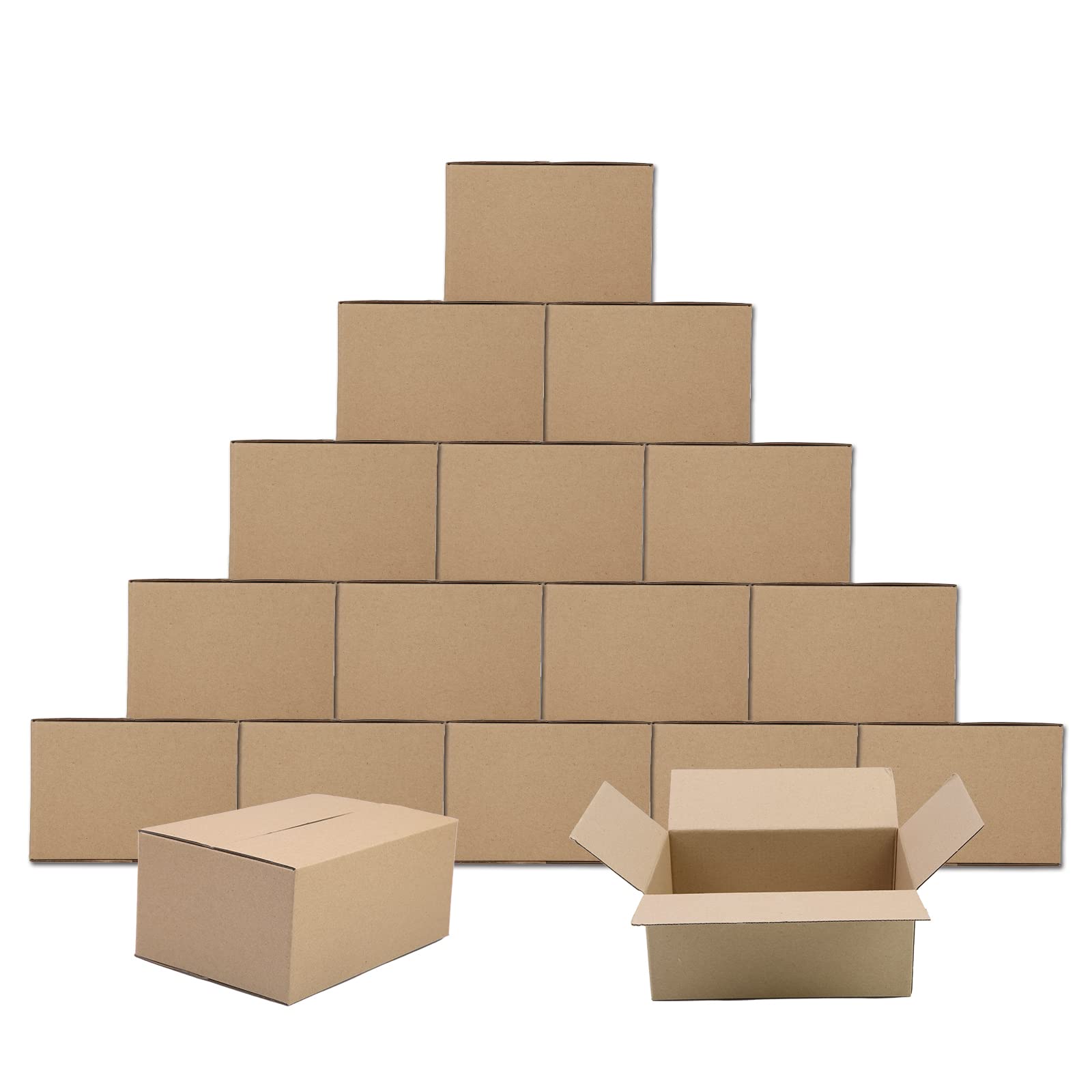 25 Pack 9x6x4 Inch Kraft Shipping Boxes - Small Business Packaging for Ecommerce & Mailing