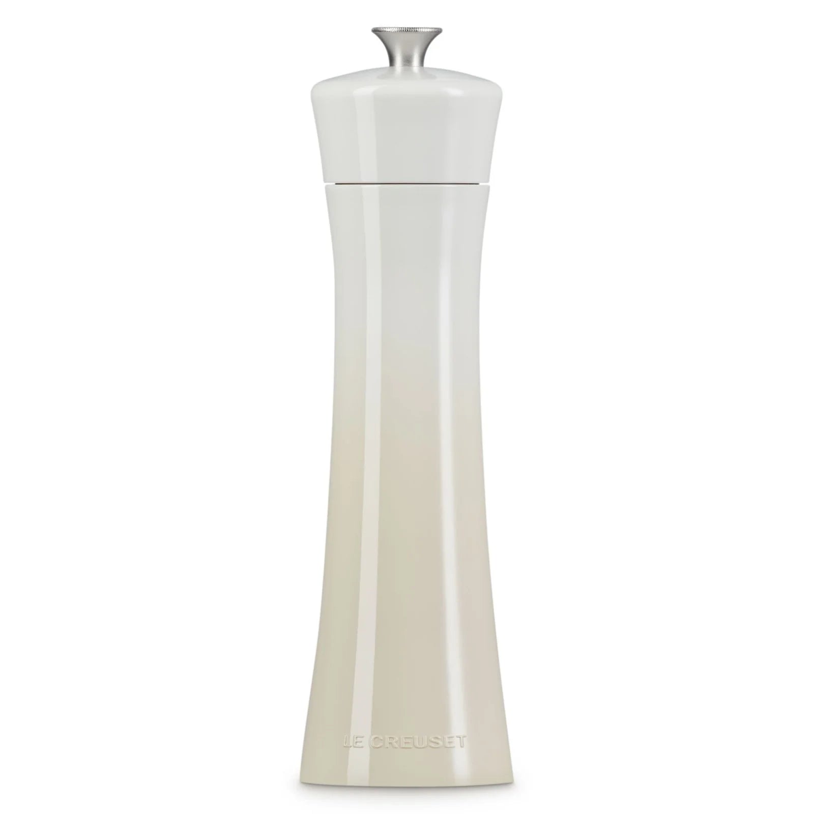 Le Creuset Minimalist 20cm Pepper Mill in Meringue - Premium Ceramic Grinder for Salt & Spices - Perfect for Kitchen, Dining Table & Gourmet Cooking
