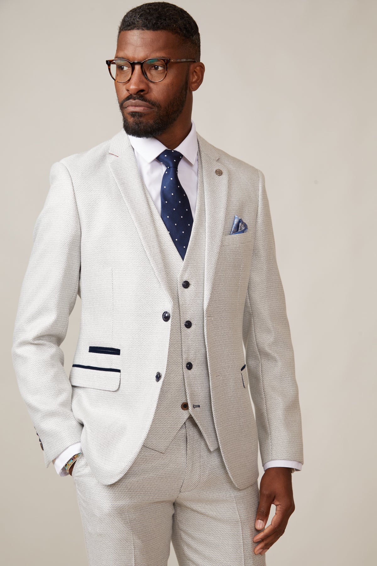RONALD Stone Tailored Blazer for Men | Slim Fit Business Suit Jacket | Professional Office Wear & Formal Occasions