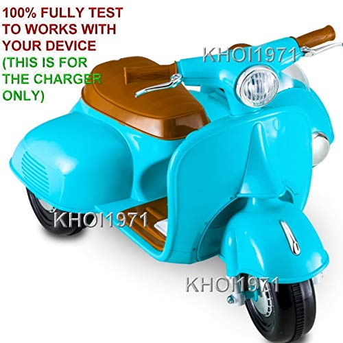 KT1278WM KT1278 Kid TRAX Petite Scooter 6V AC Wall Charger Adapter for Teddy Bear Side-car Ride-On - Home Replacement Power Supply for Kids Electric Vehicles & Indoor/Outdoor Playtime