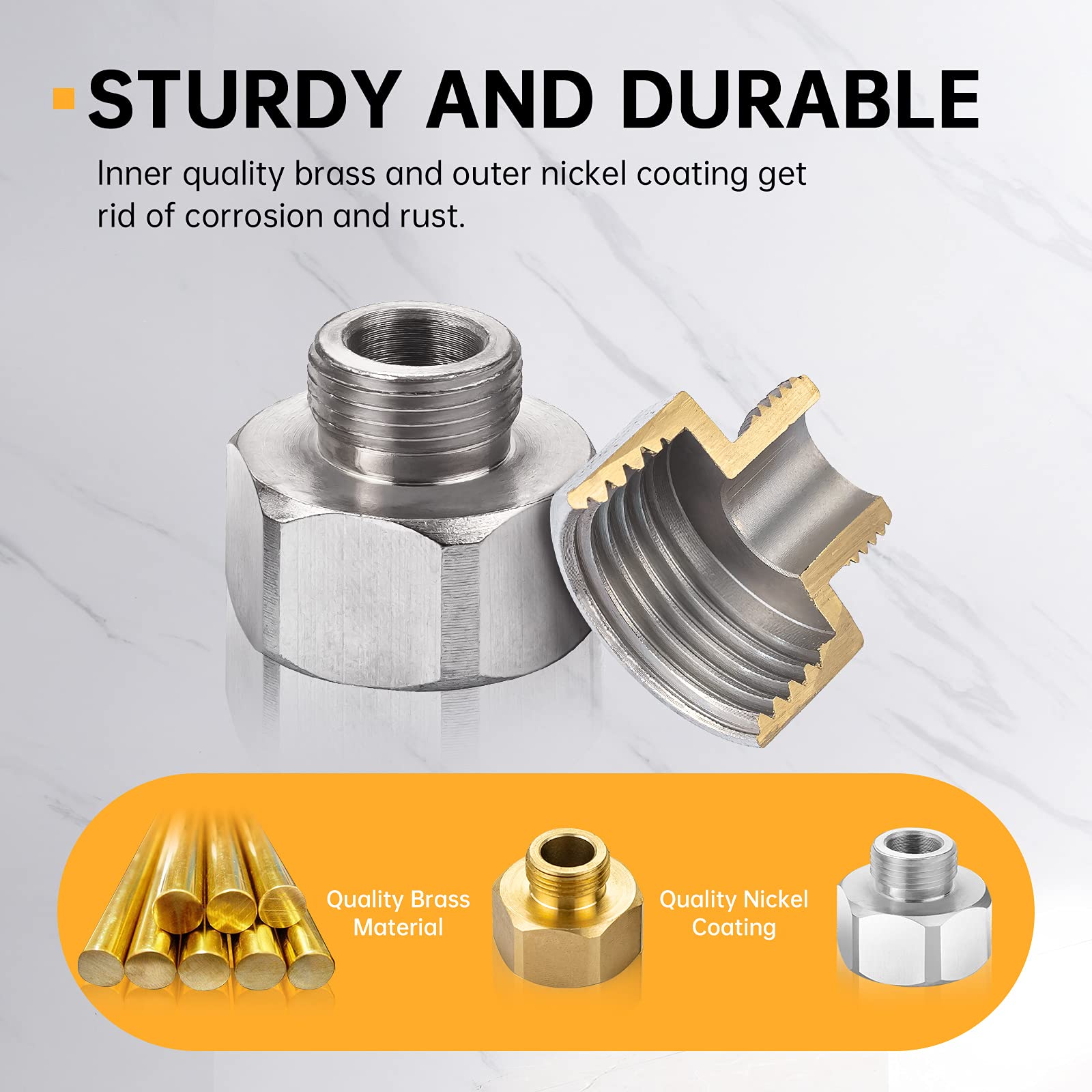 Brushed Nickel Pull Down Sprayer Kitchen Faucet - High Arc Single Handle Sink Faucet with Matching Deck Plate & 3/8 to 1/2 Adapters | Perfect for Modern Kitchens, Restaurant Prep Areas & RV Sinks