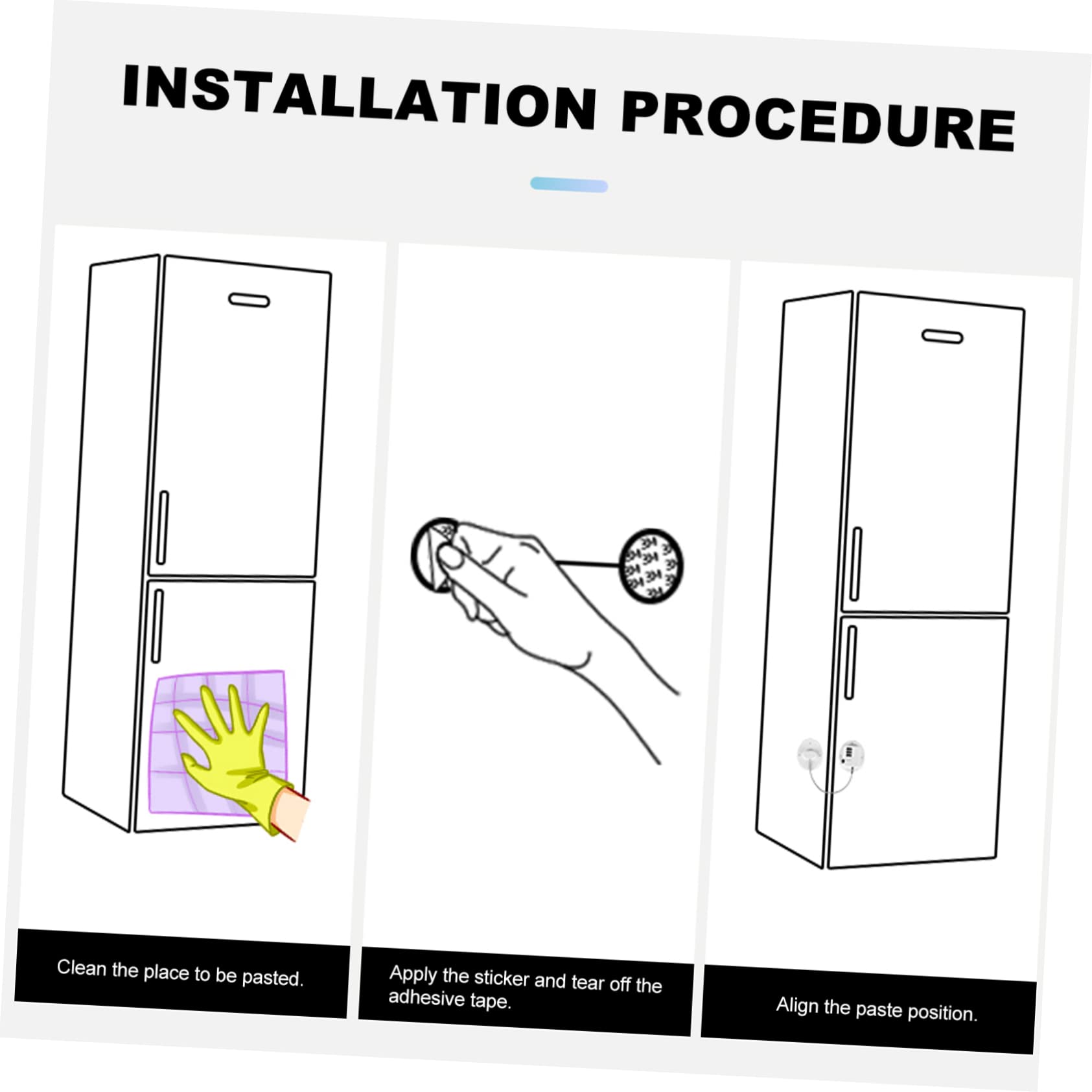 GLSTOY Child Safety Door Lock - Baby Proof Fridge, Window & Sliding Door Locks - Easy Installation for Home Security - Perfect for Kitchens, Nurseries & Pet Areas