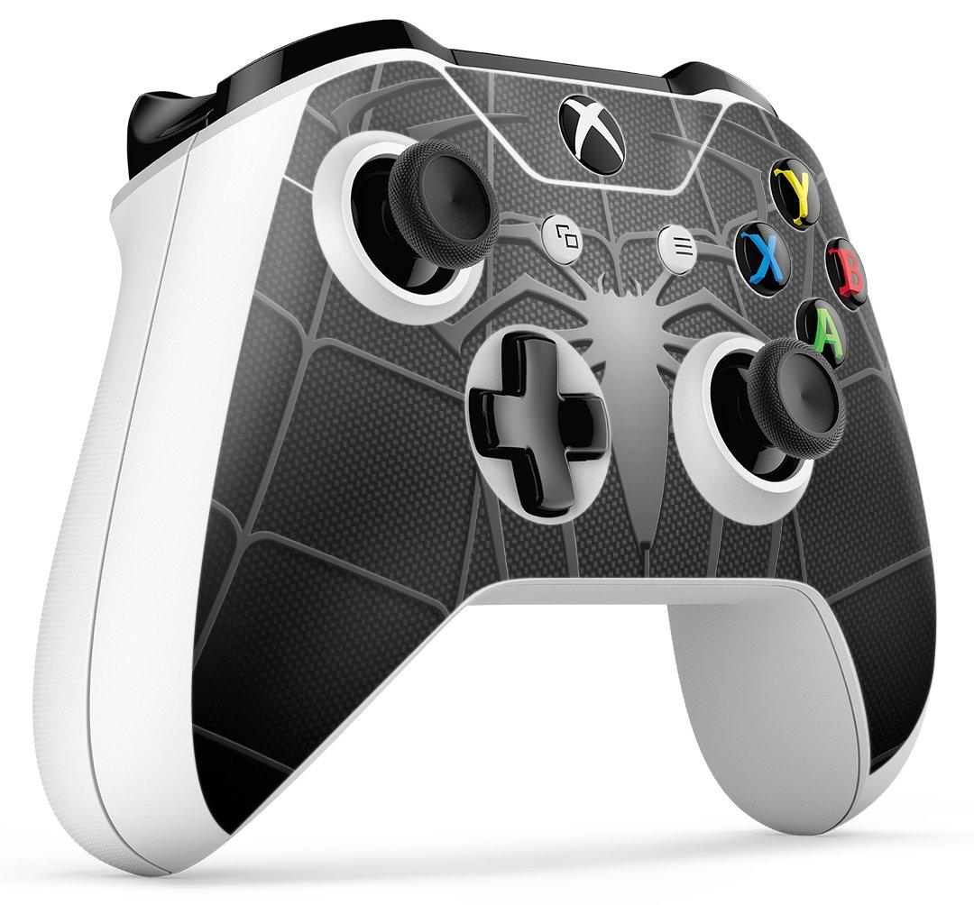 2-Pack Spider Design Xbox One Controller Skins - Full Wrap Vinyl Sticker for Enhanced Grip & Protection | Gaming Accessories for Xbox One Enthusiasts | Perfect for Competitive Gaming & Collectors