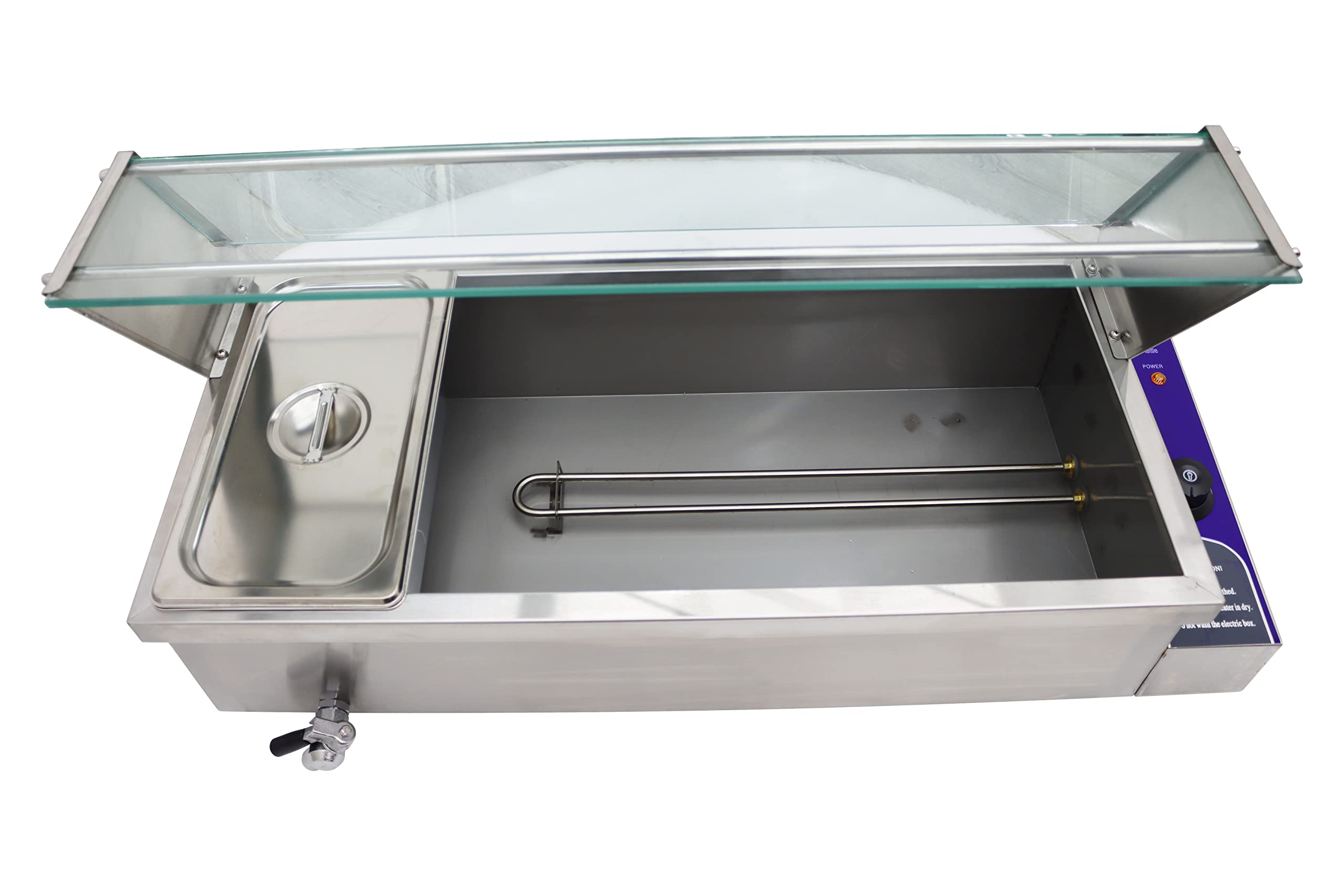 INTBUYING 4-Pot Buffet Food Warmer 110V 1500W Commercial Stainless Steel Deep Pan Warmer - Perfect for Catering, Buffets, Restaurants and Party Food Serving